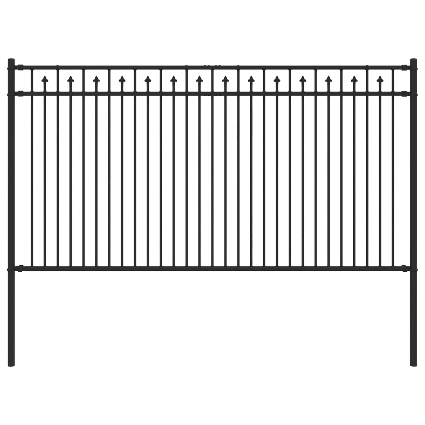 Spike Hegn BAARLO 200 x 150 cm Pulverlakeret stål Sort