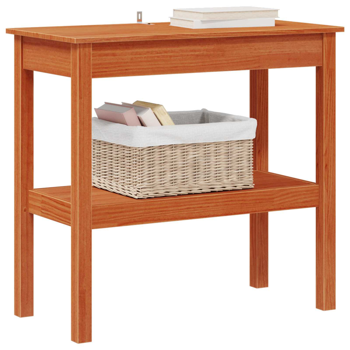Konsolbord VoksBrun 80 x 40 x 75 cm Massivt fyrretræ