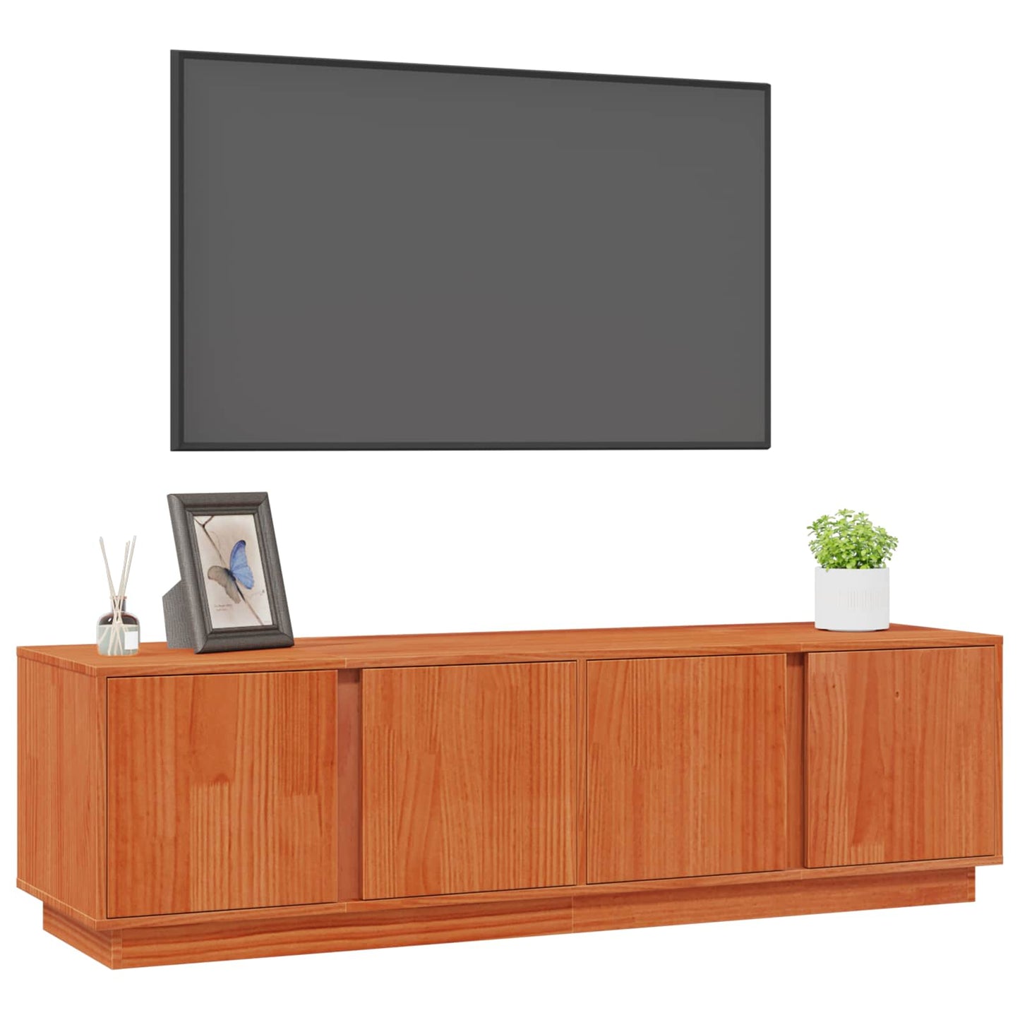 TV-skab VoksBrun 140 x 40 x 40 cm Massivt fyrretræ