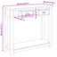 Konsolbord Naturfarvet 90 x 30 x 80 cm Massiv Teaktræ