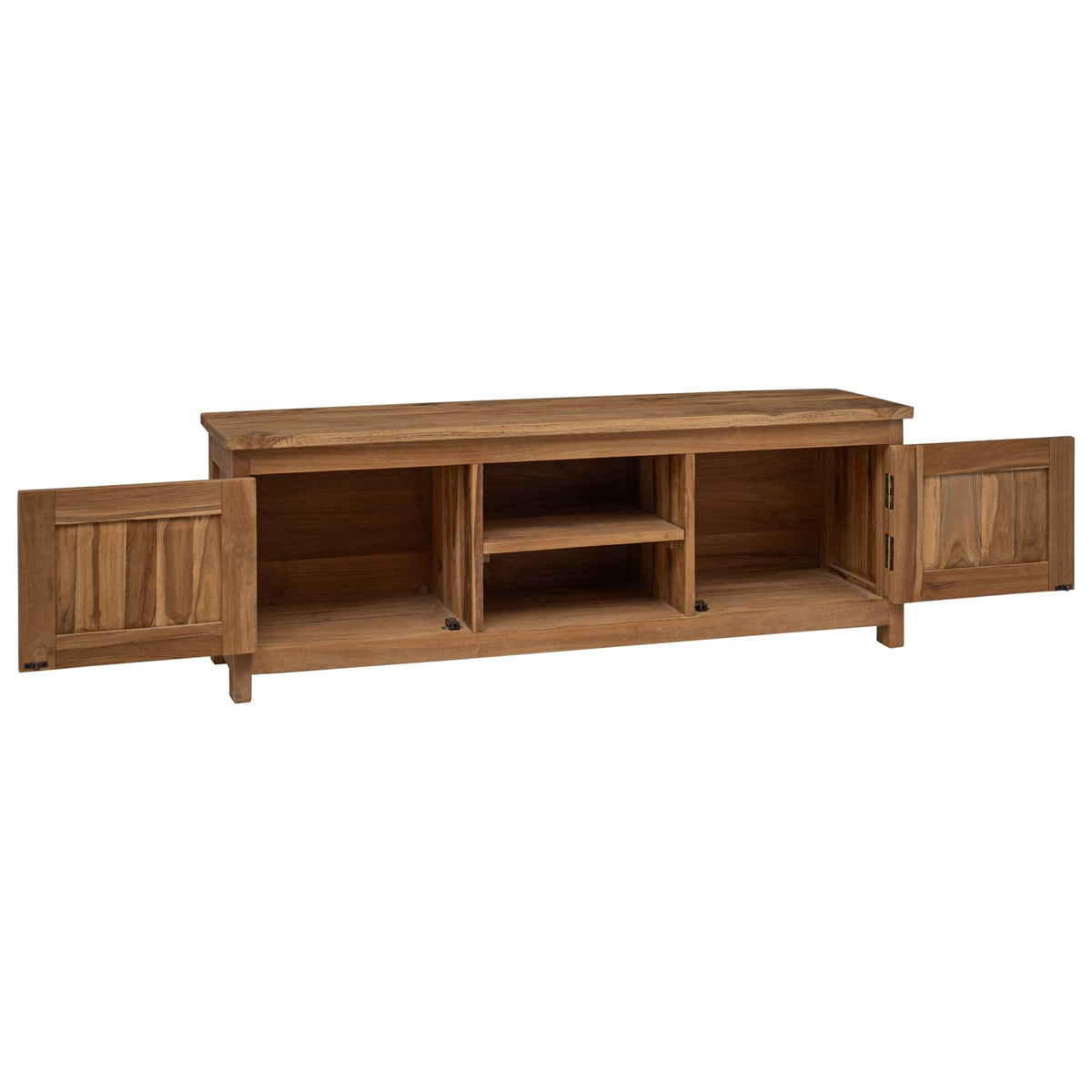Tv-skab 110 x 30 x 40 cm Naturfarvet Massiv Teaktræ