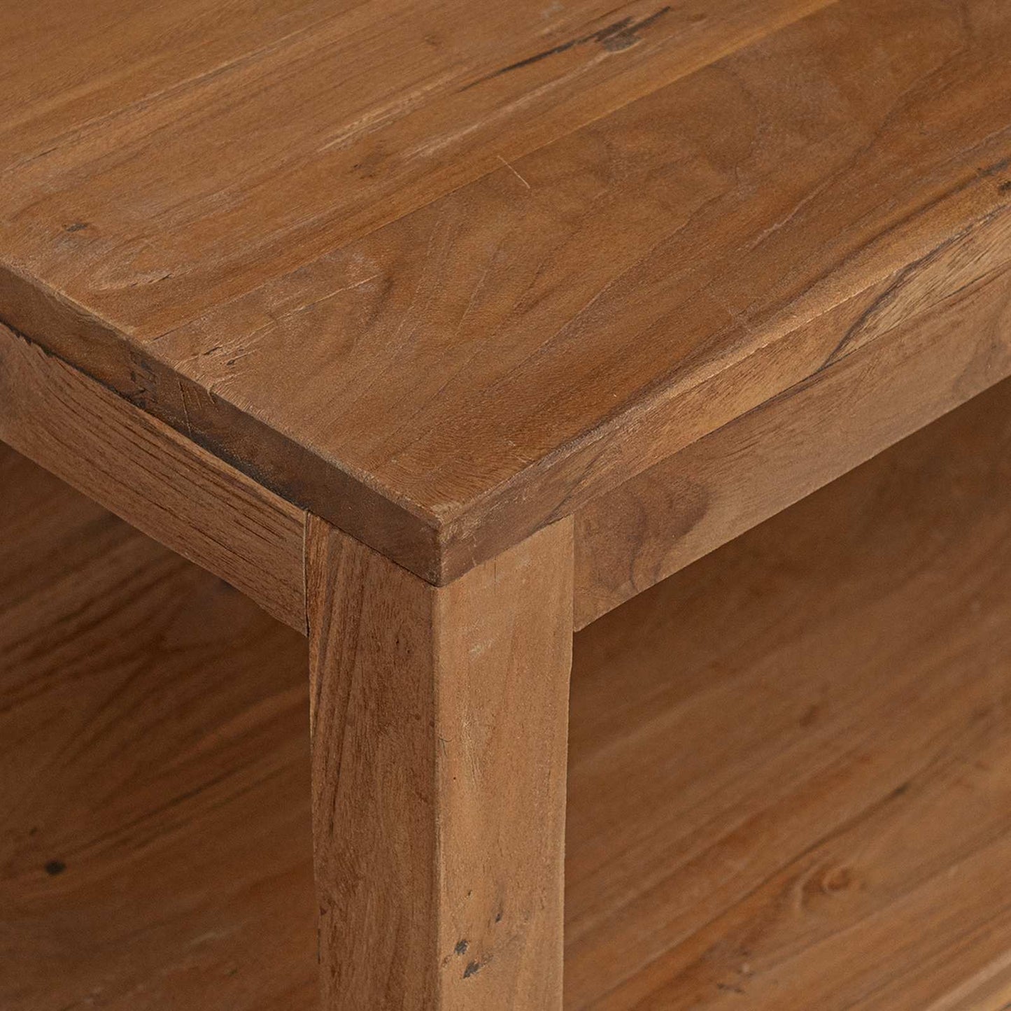 Sofabord Naturfarvet 100 x 50 x 40 cm Massiv Teaktræ