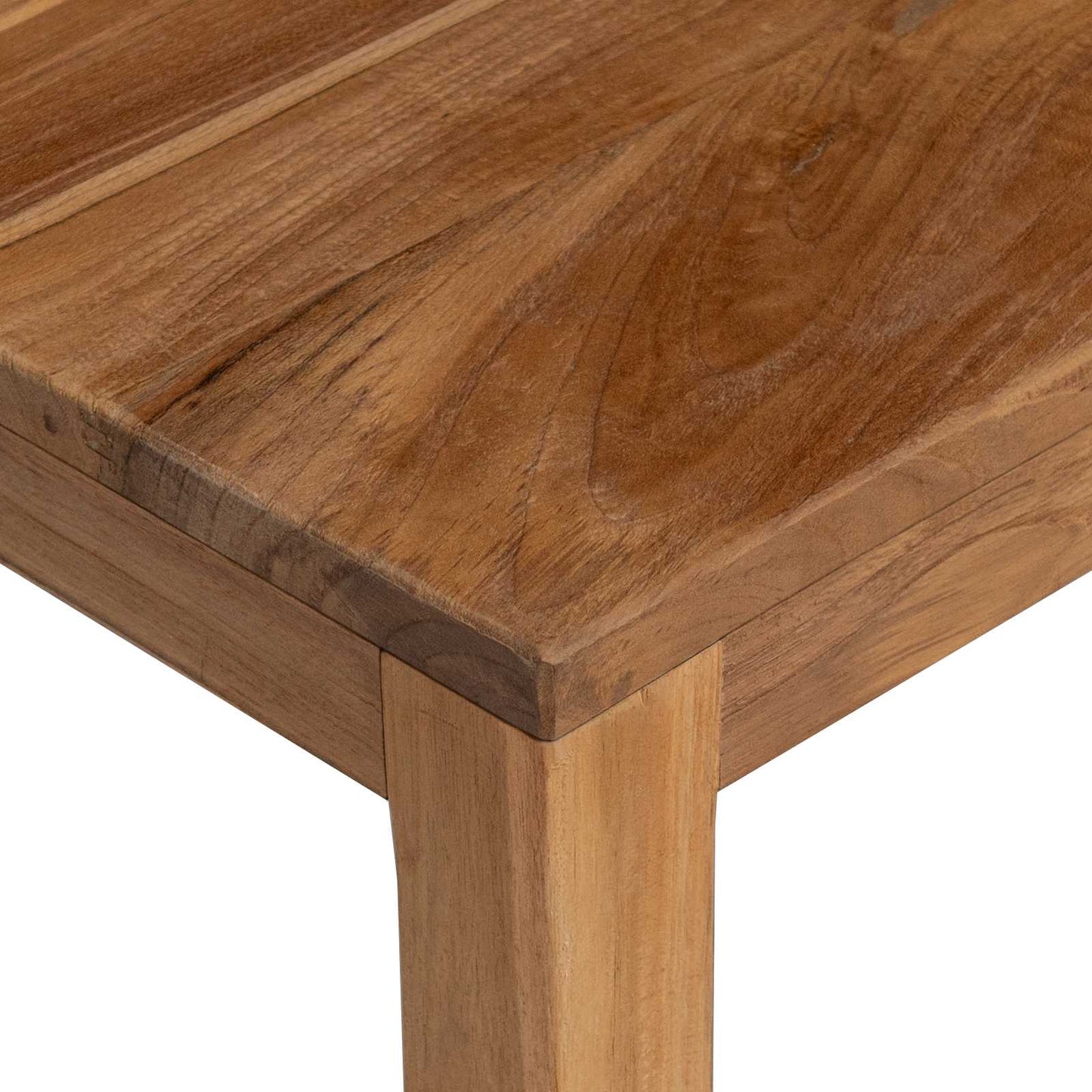 Konsolbord Naturfarvet 110 x 35 x 75 cm Massiv Teaktræ