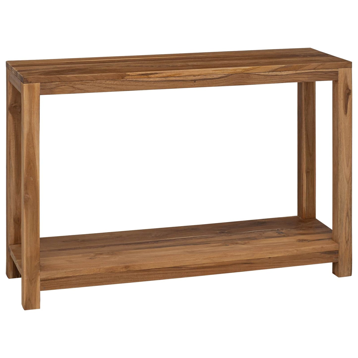 Konsolbord Naturfarvet 110 x 35 x 75 cm Massiv Teaktræ