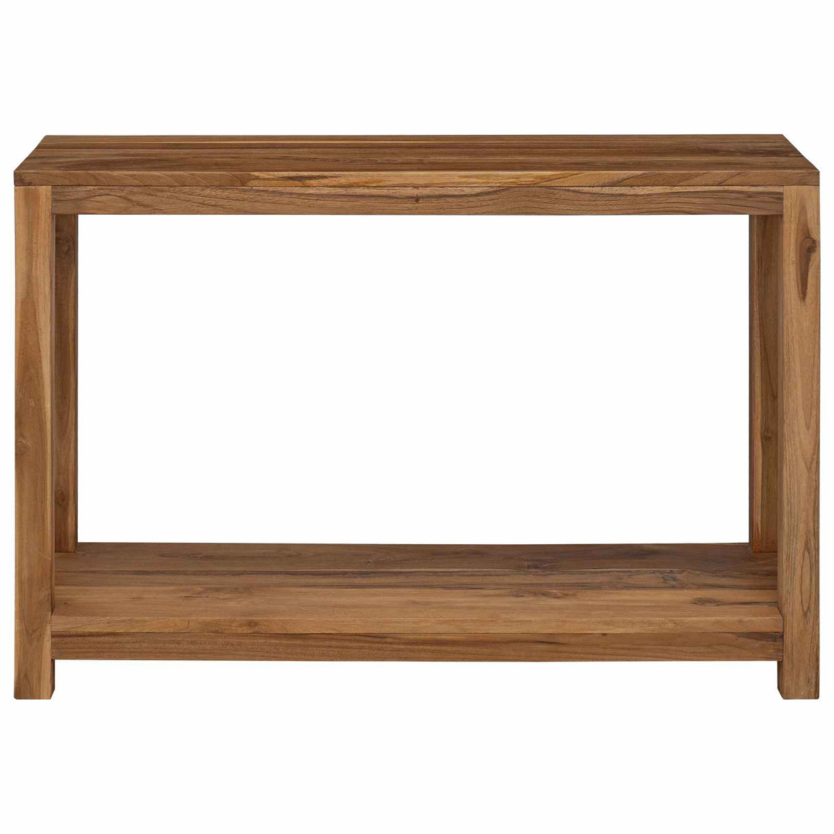 Konsolbord Naturfarvet 110 x 35 x 75 cm Massiv Teaktræ