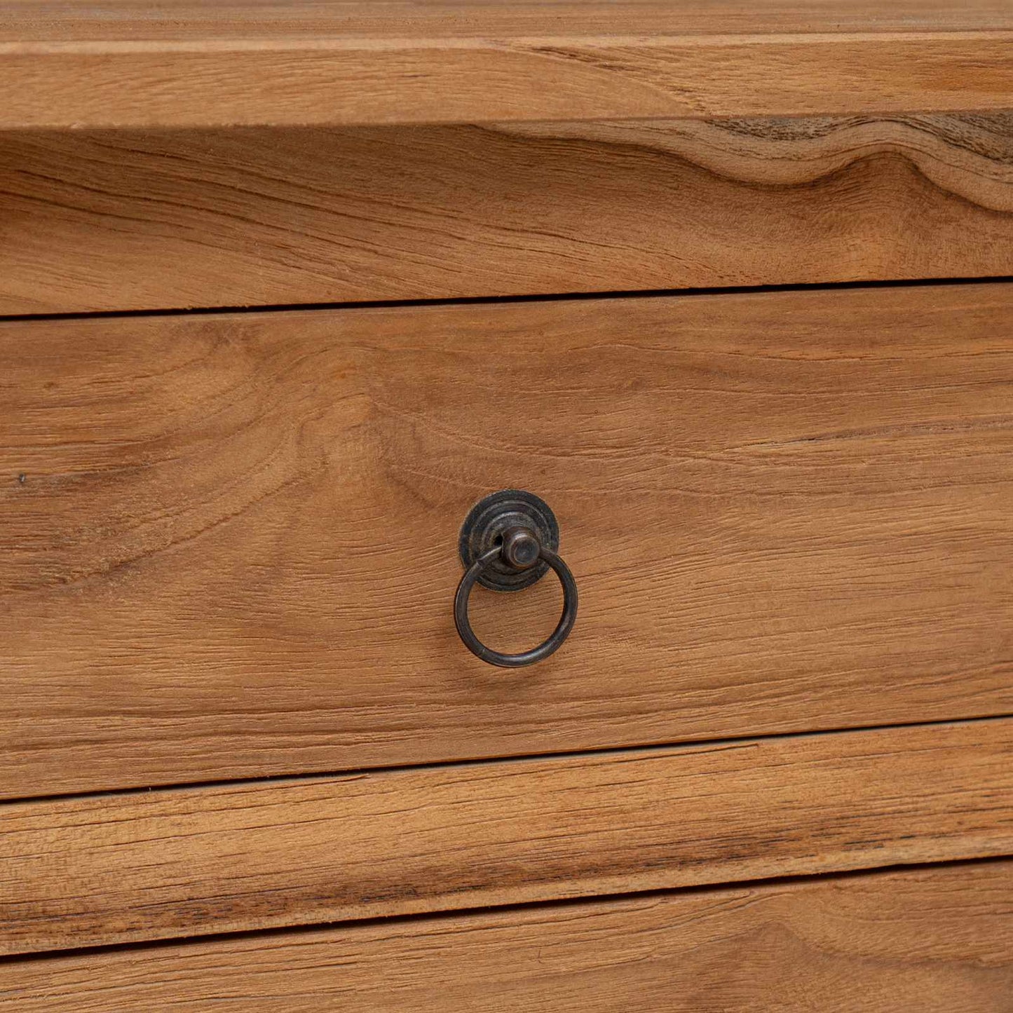Sideboard Naturfarvet 79 x 35 x 80 cm Massiv Teaktræ