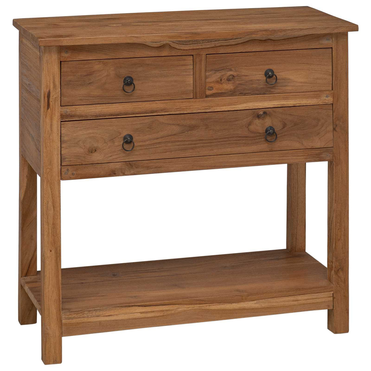 Sideboard Naturfarvet 79 x 35 x 80 cm Massiv Teaktræ