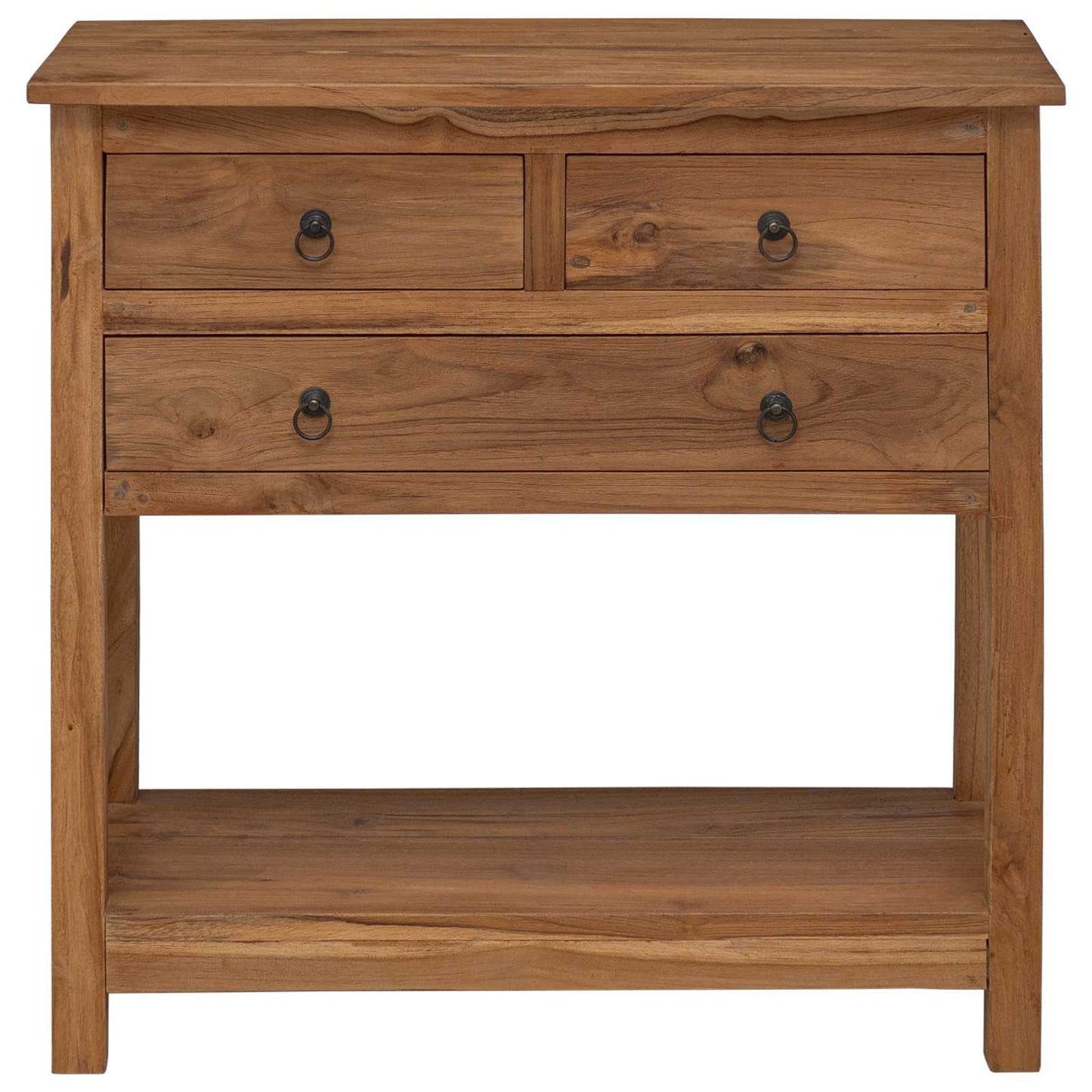 Sideboard Naturfarvet 79 x 35 x 80 cm Massiv Teaktræ