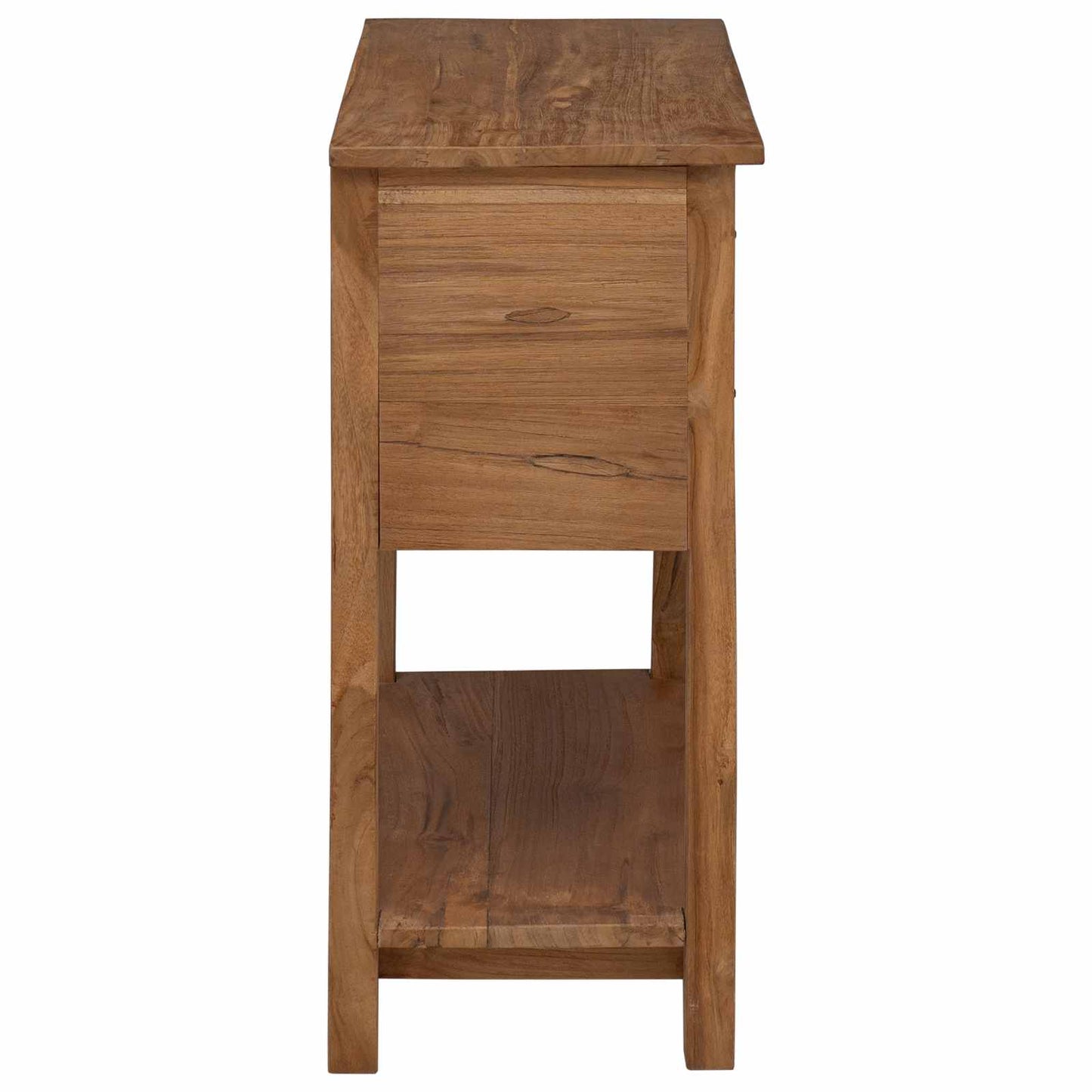 Sideboard Naturfarvet 79 x 35 x 80 cm Massiv Teaktræ