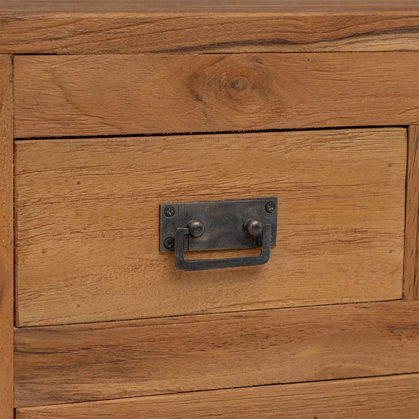 Sideboard Naturfarvet 110 x 35 x 75,5 cm Massiv Teaktræ