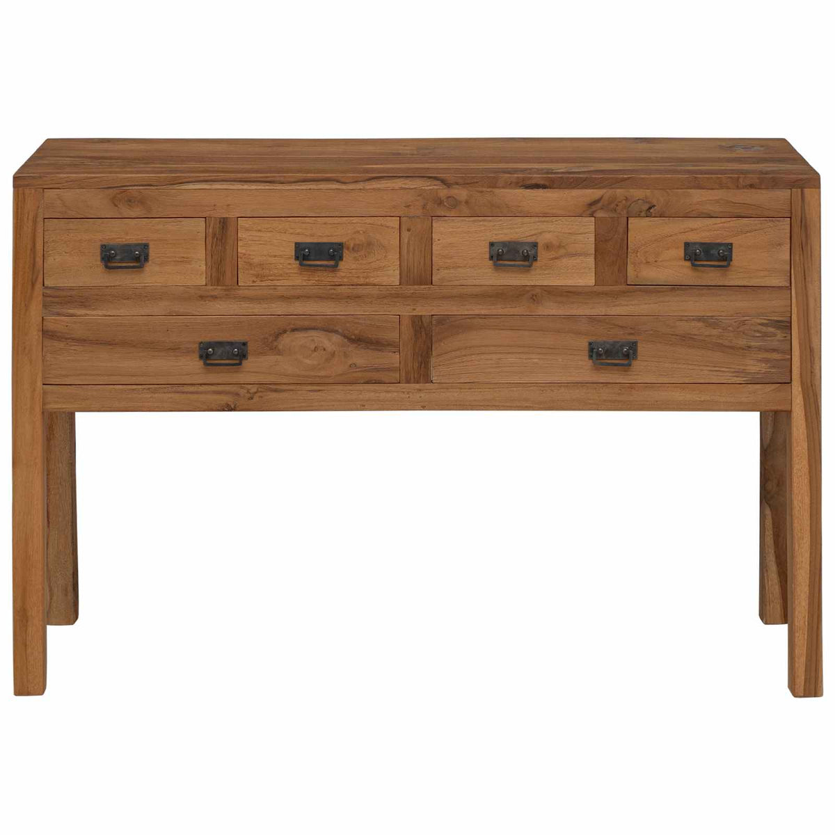 Sideboard Naturfarvet 110 x 35 x 75,5 cm Massiv Teaktræ
