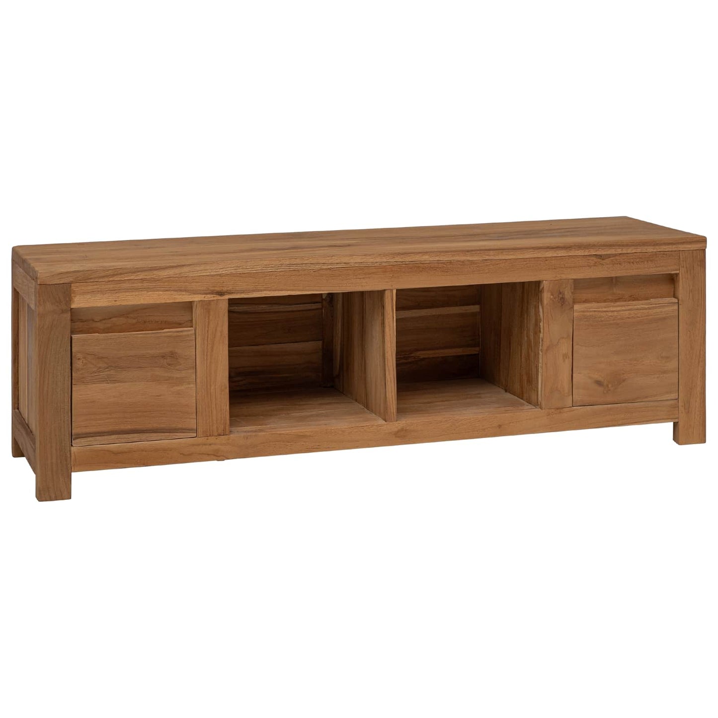 TV-skab 110 x 30 x 35 cm Naturfarvet Massiv Teaktræ