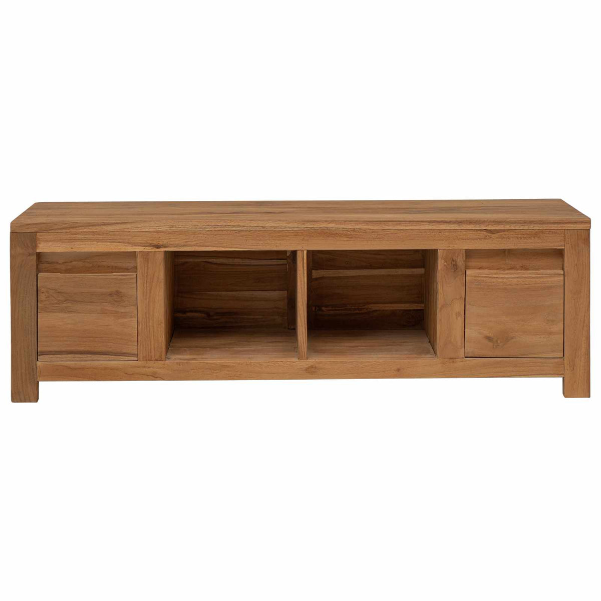 TV-skab 110 x 30 x 35 cm Naturfarvet Massiv Teaktræ