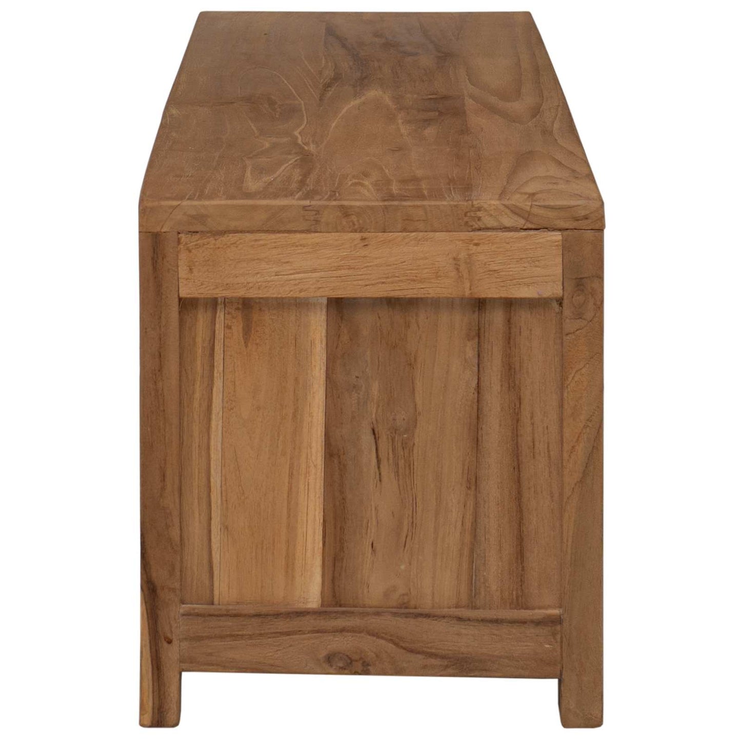 TV-skab 110 x 30 x 35 cm Naturfarvet Massiv Teaktræ