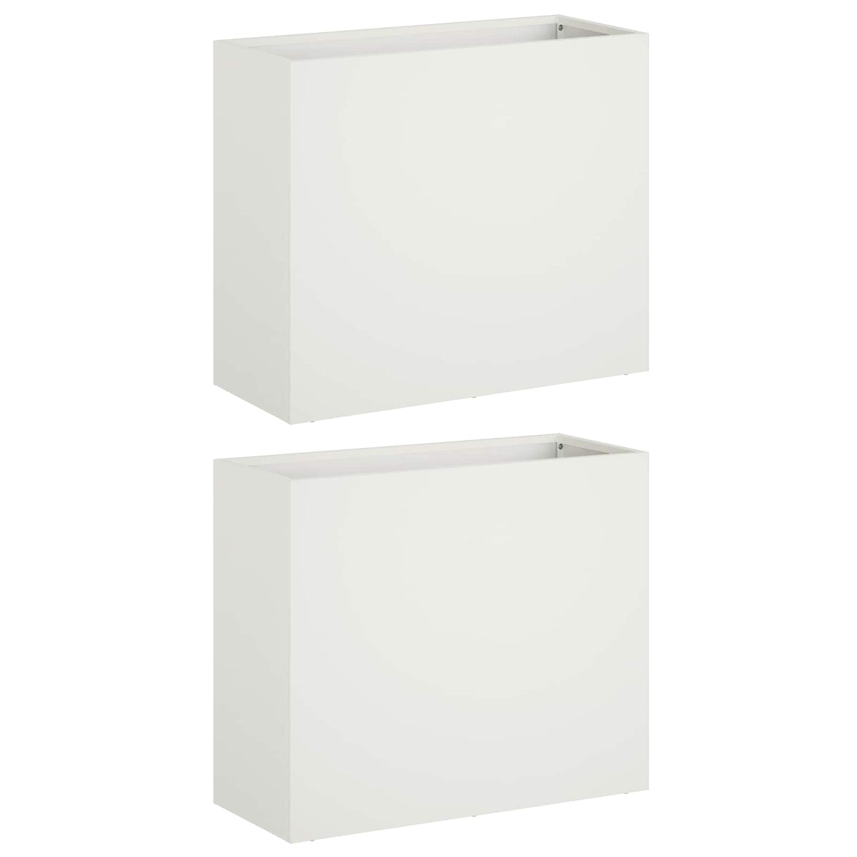 Have Blomsterkrukke 2 stk. Hvid 50 x 20 x 40 cm Koldvalset stål
