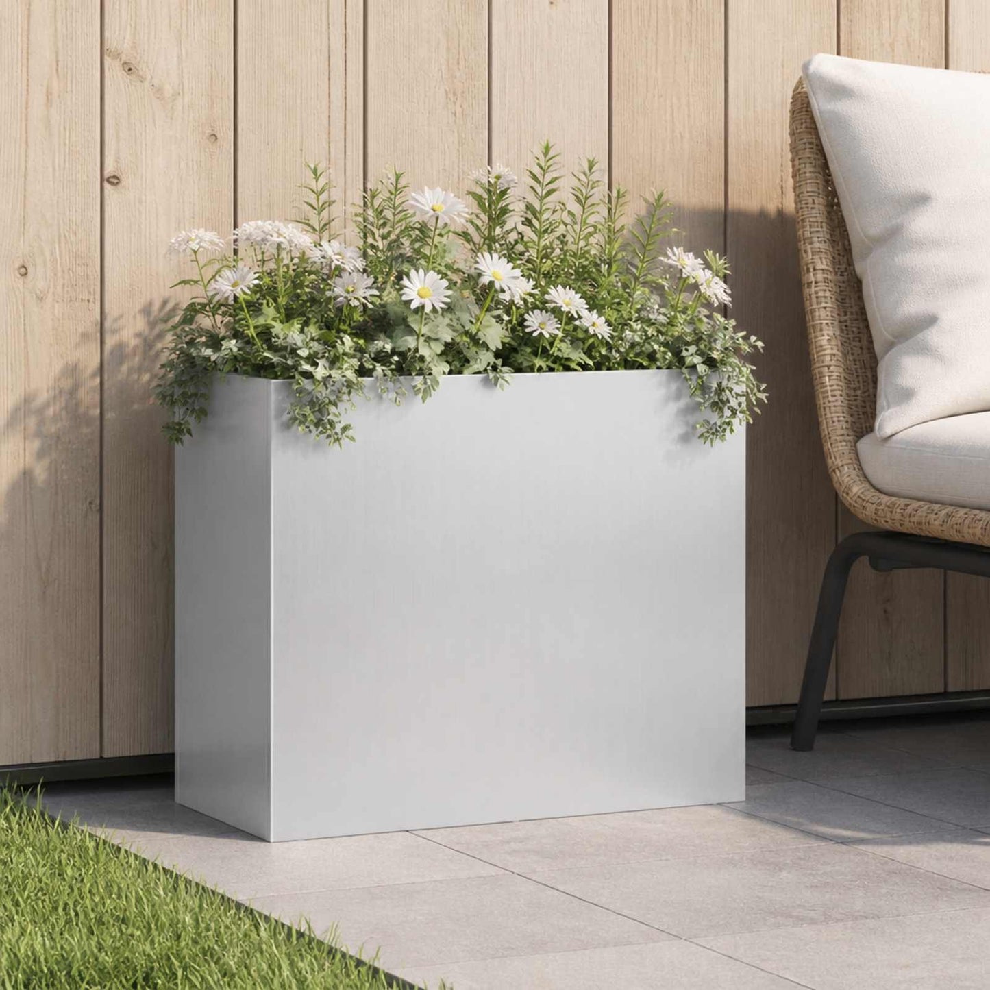 Have Blomsterkrukke Sølv 50 x 20 x 40 cm Galvaniseret stål