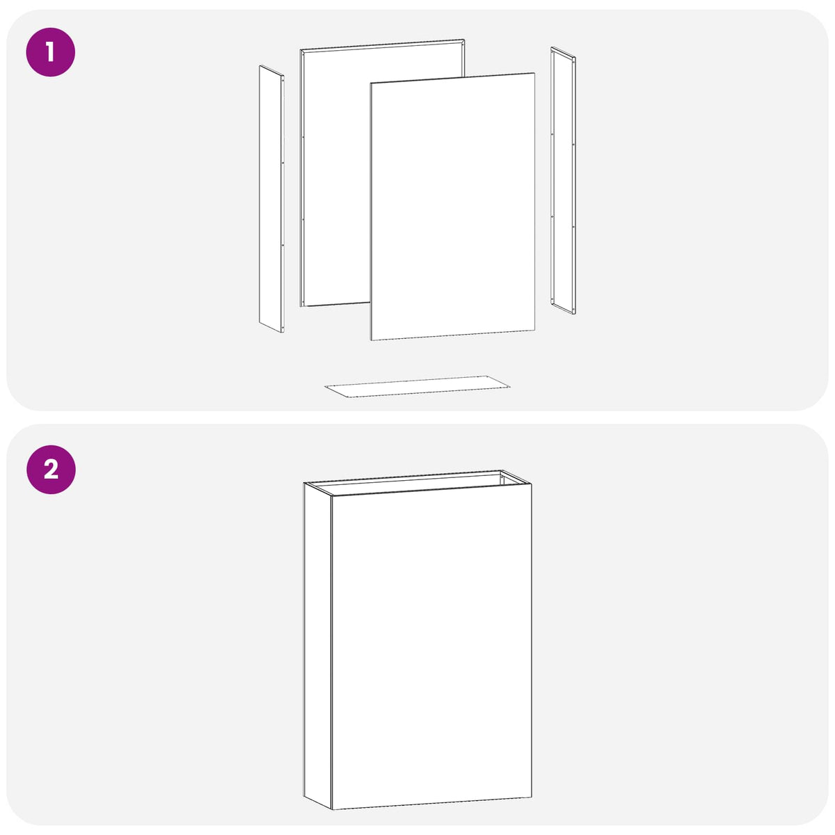 Have Blomsterkrukke 2 stk. Antracit 50 x 20 x 75 cm