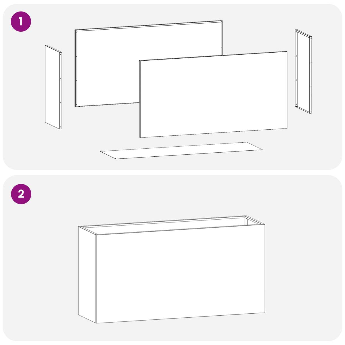 Have Blomsterkrukke 2 stk. Sort 100 x 30 x 40 cm