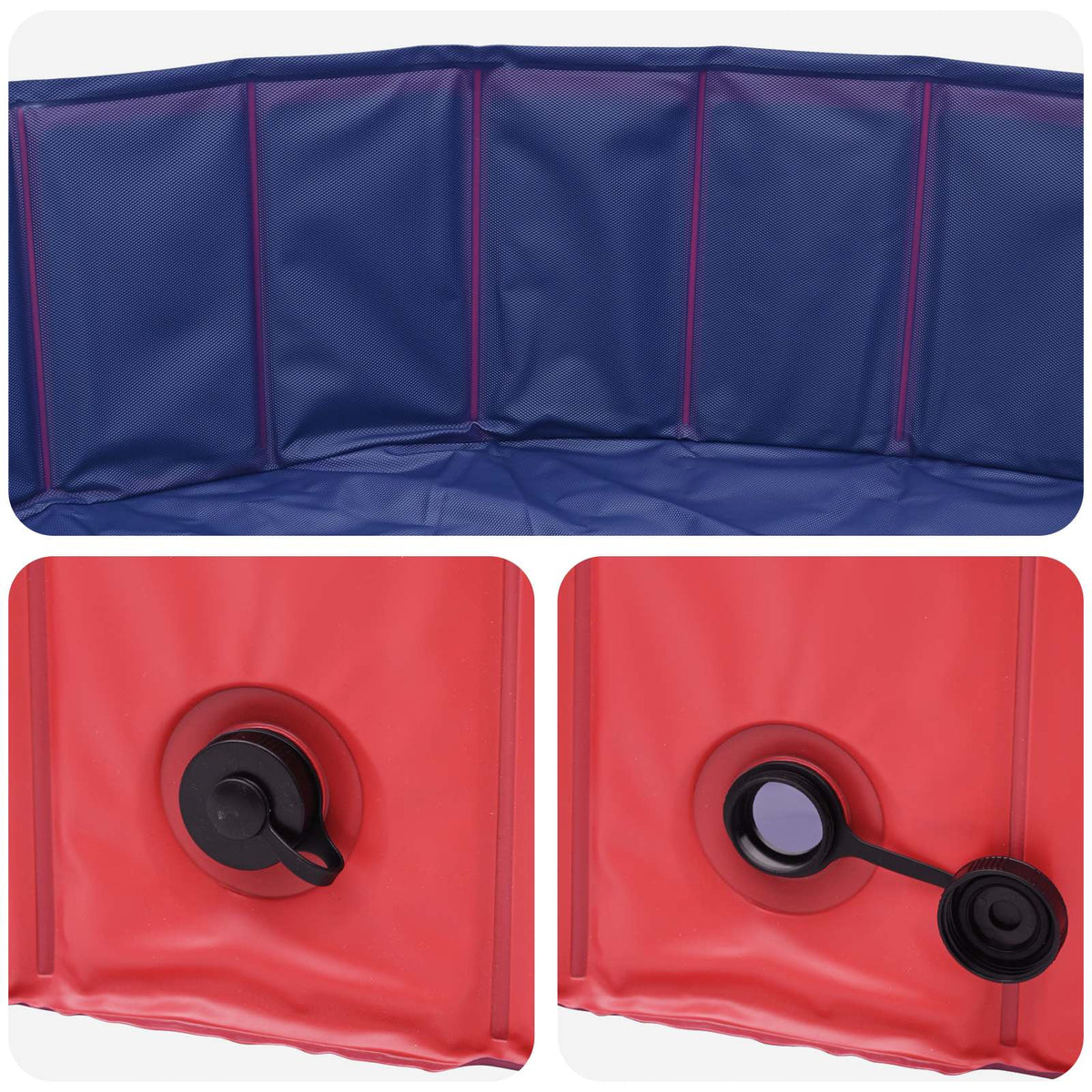 Hund Pool Ø300 x 38 cm Tykt PVC Rød