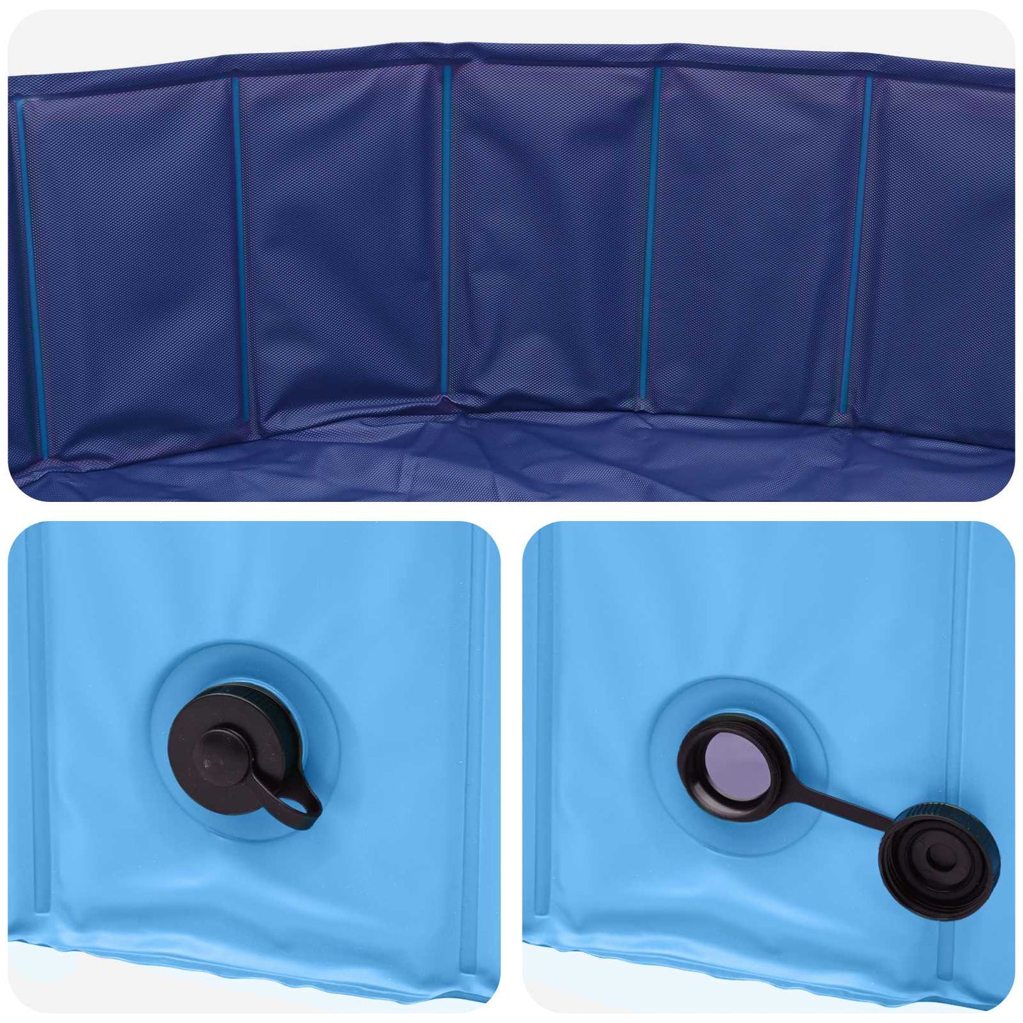 Hund Pool Ø200 x 30 cm Tykt PVC Blå