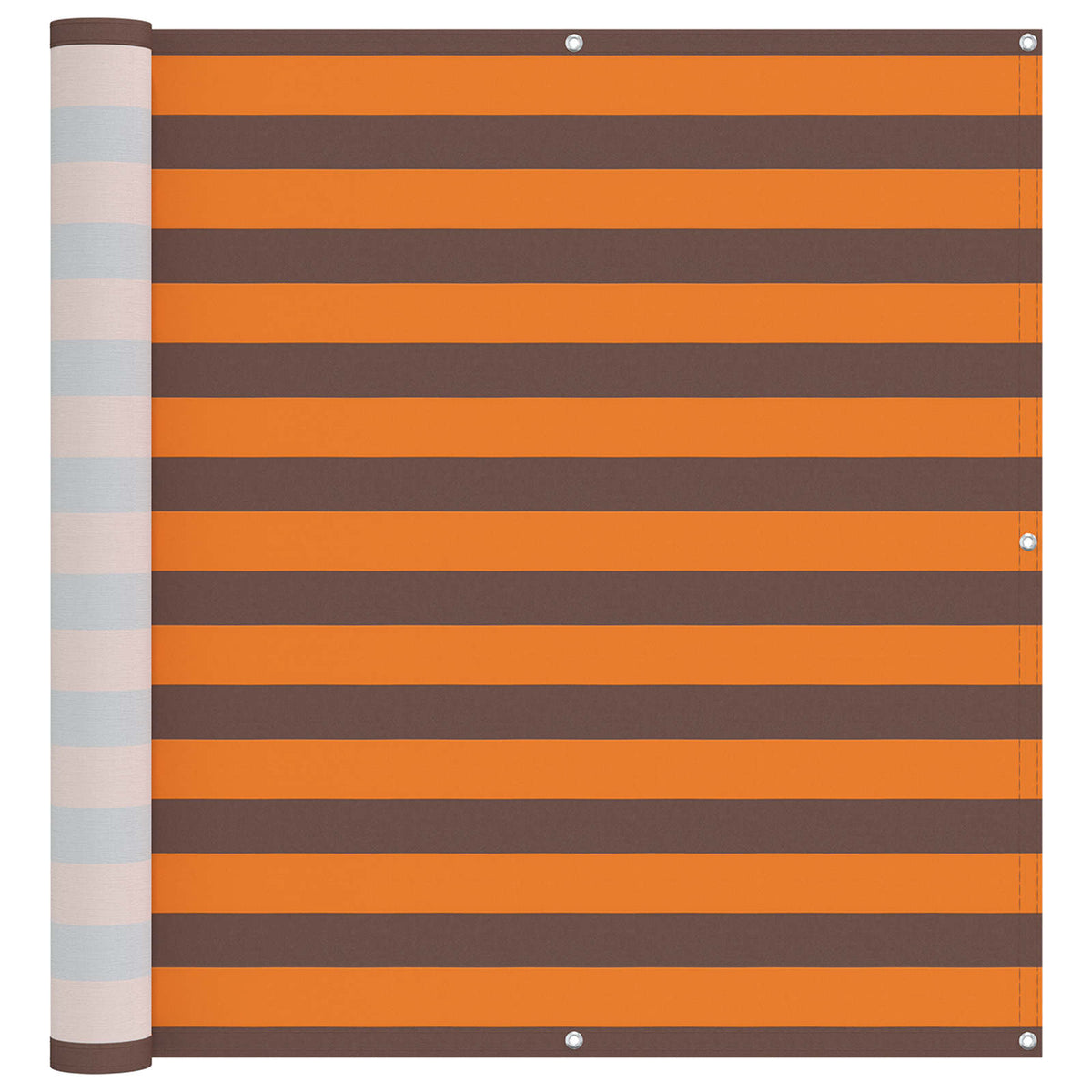 Altan Skærm 110 x 600 cm Oxford stof Rektangulær Orange og Brun