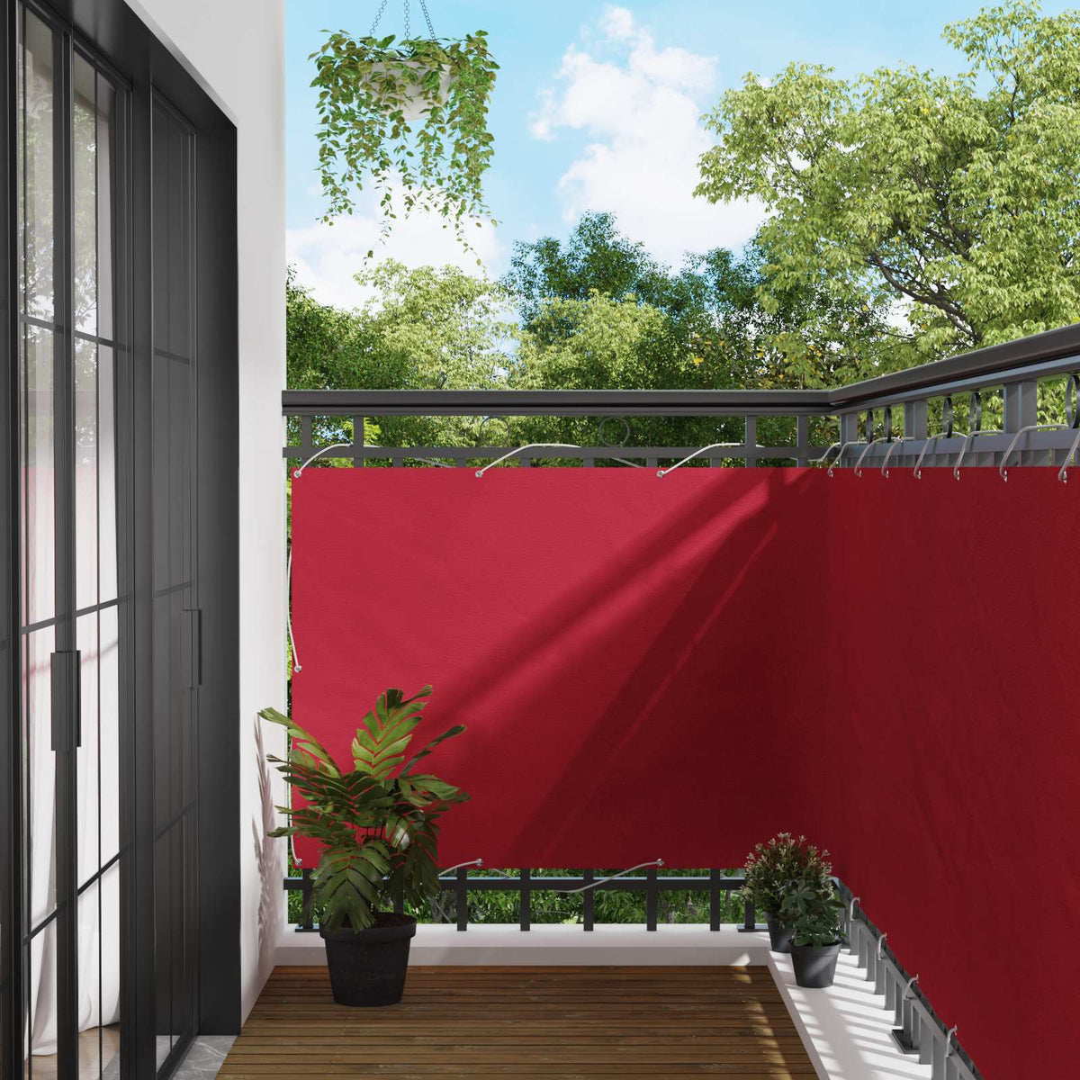 Altan Skærm 110 x 300 cm Oxford stof Rektangulær Rød
