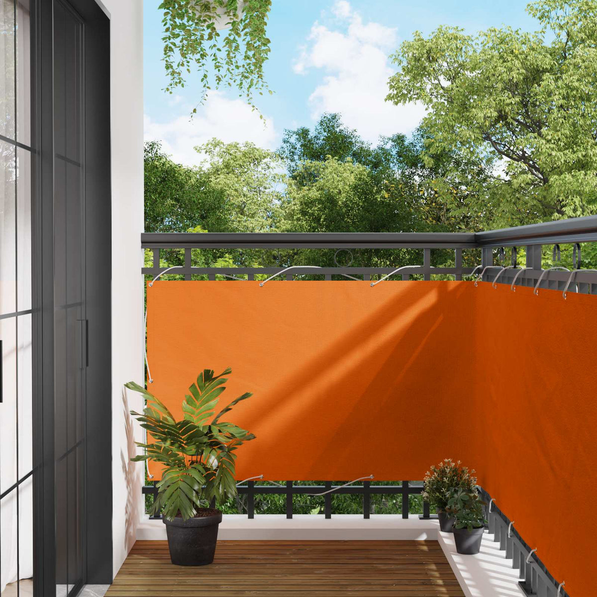 Altan Skærm 100 x 800 cm Oxford stof Rektangulær Orange