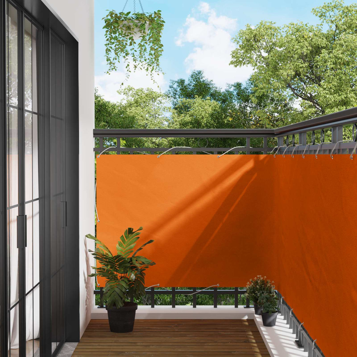 Altan Skærm 110 x 400 cm Oxford stof Rektangulær Orange