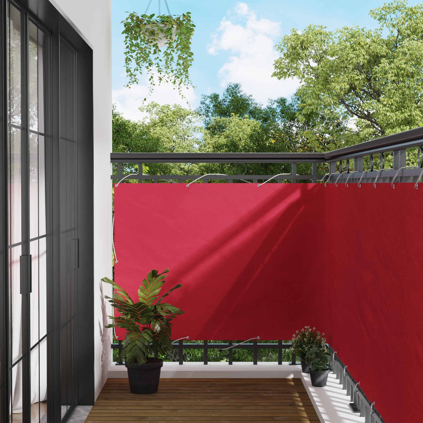 Altan Skærm 110 x 400 cm Oxford stof Rektangulær Bordeaux
