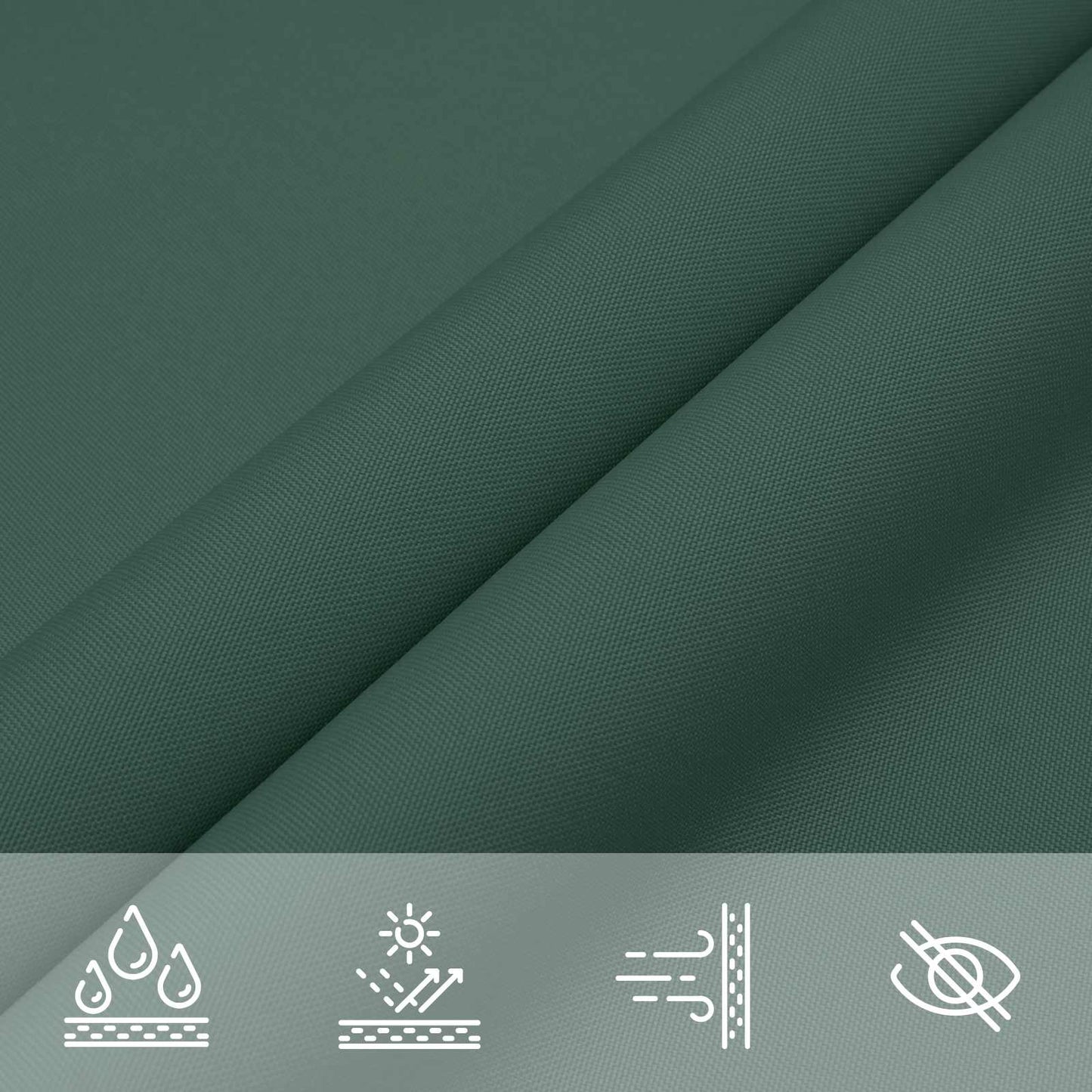 Solskygge sejl Mørkegrøn 2 x 6 m 100% polyester Oxford