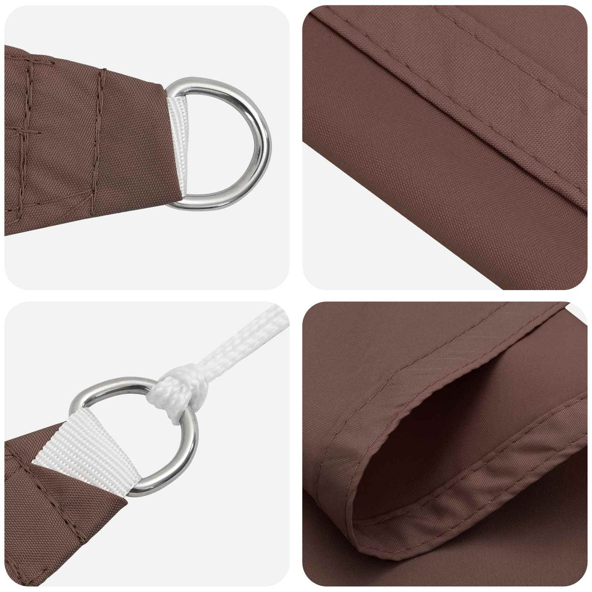 Solskygge sejl Brun 2 x 6 m 100% polyester Oxford Rektangulær