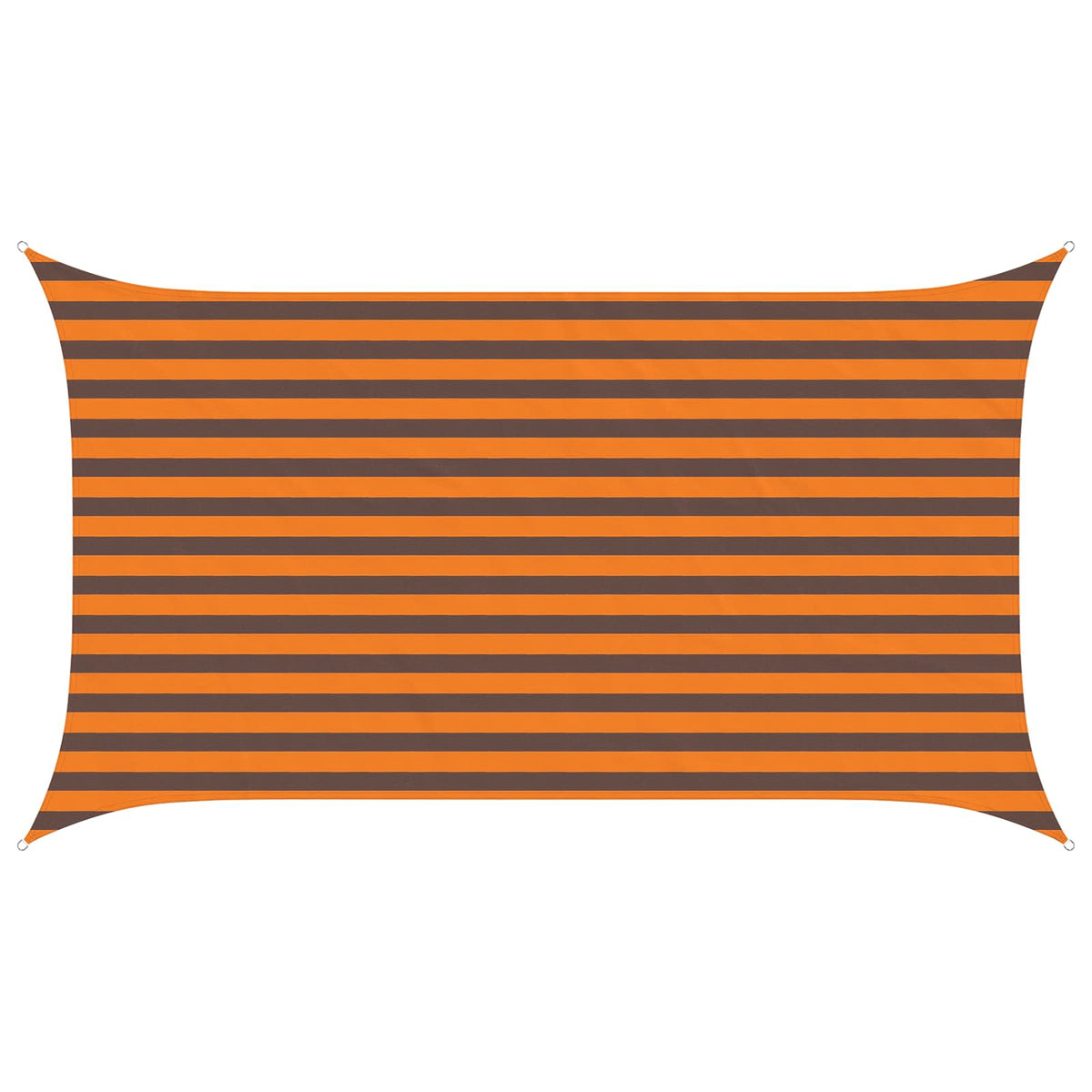 Solskygge sejl Orange og Brun 2 x 3,5 m 100% polyester Oxford