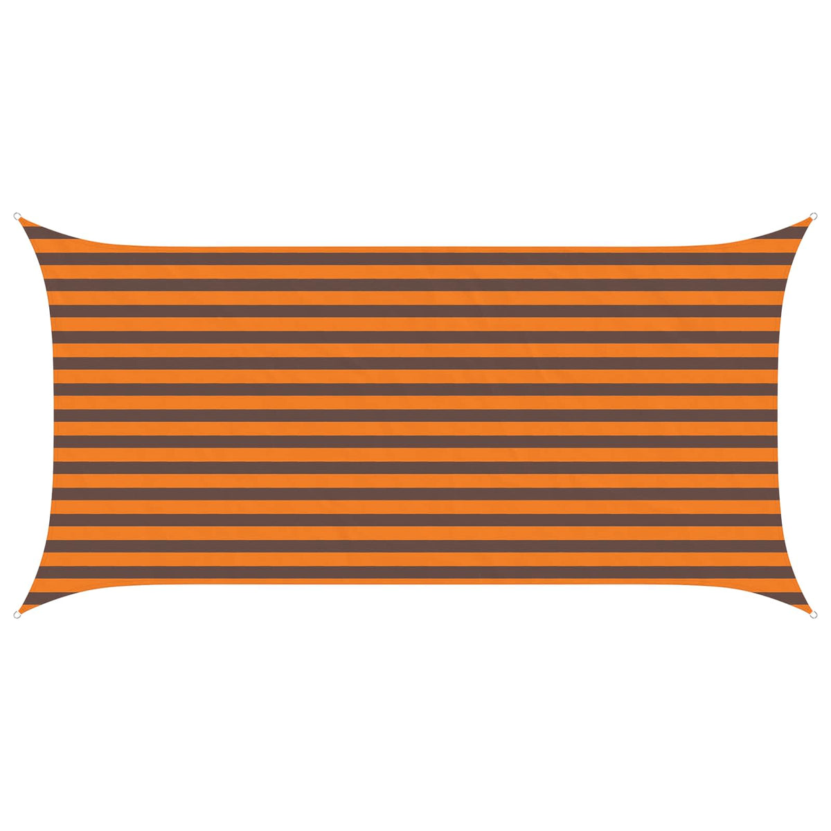 Solskygge sejl Orange og Brun 2 x 4 m 100% polyester Oxford