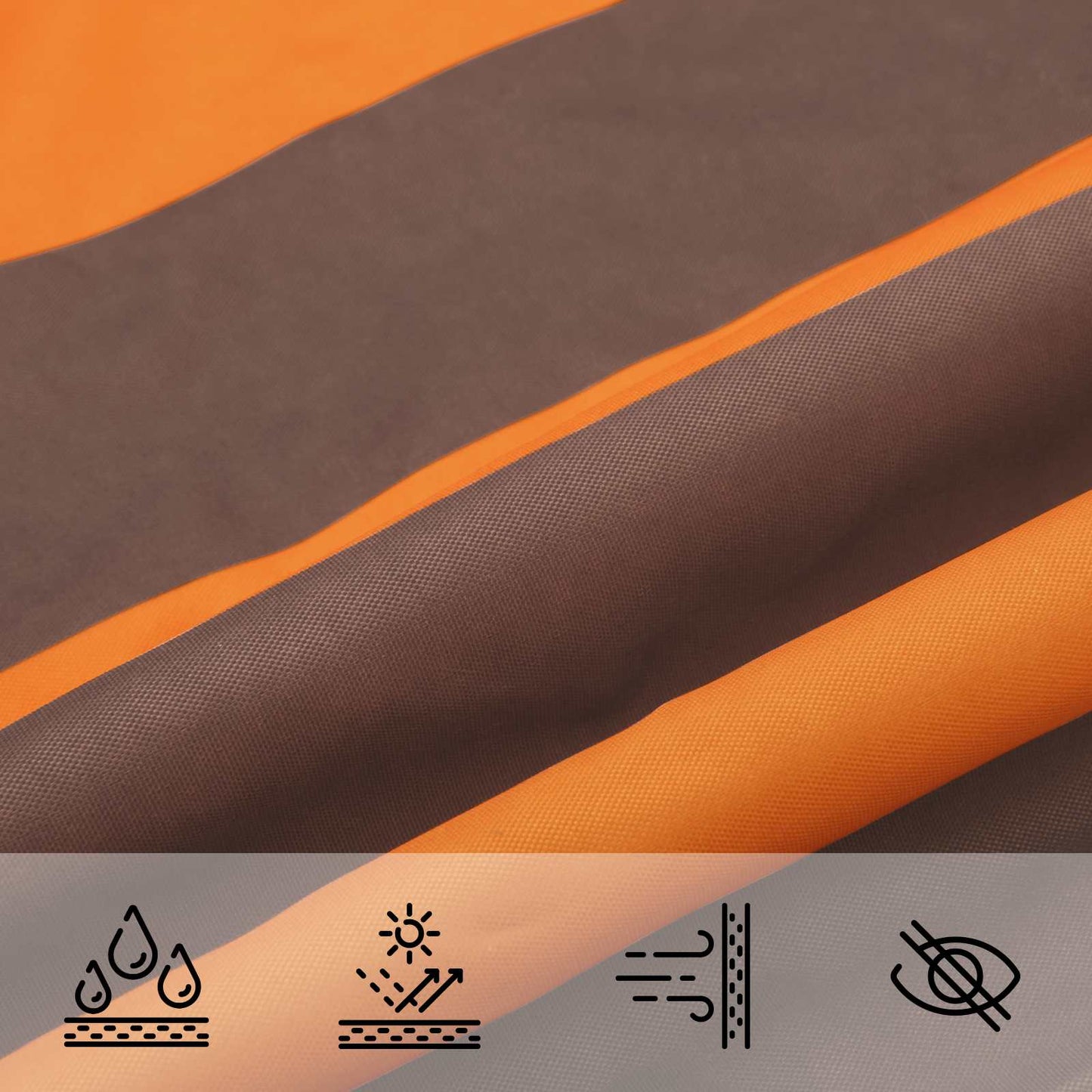 Solskygge sejl Orange og Brun 2,5 x 3,5 m 100% polyester Oxford