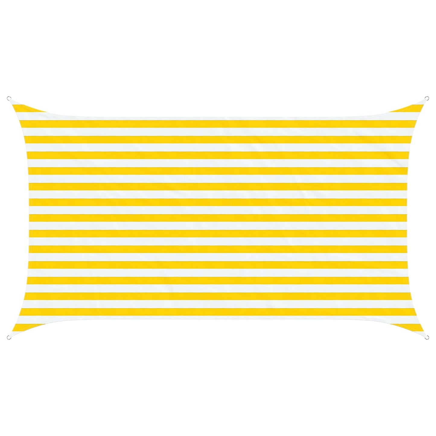 Solskygge sejl Gul og Hvid 2 x 3,5 m 100% polyester Oxford