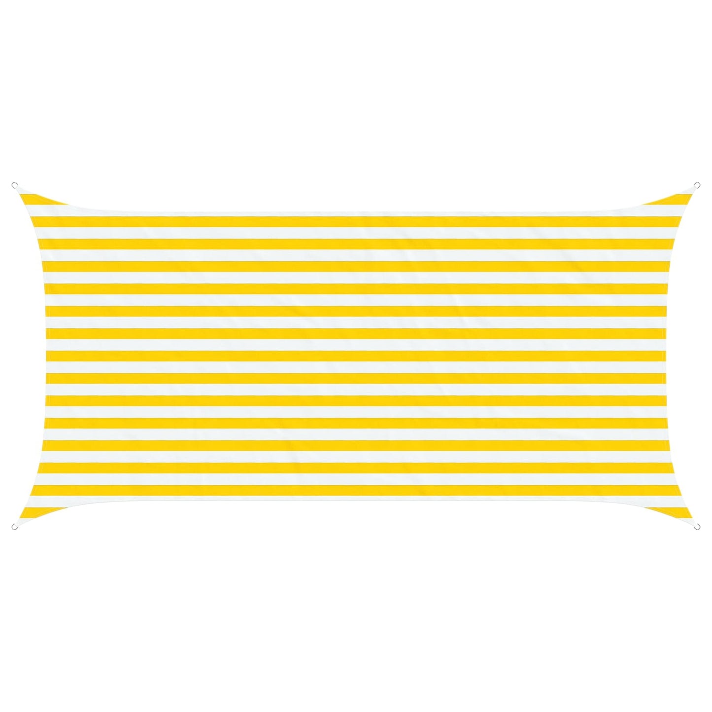 Solskygge sejl Gul og Hvid 2 x 4 m 100% polyester Oxford