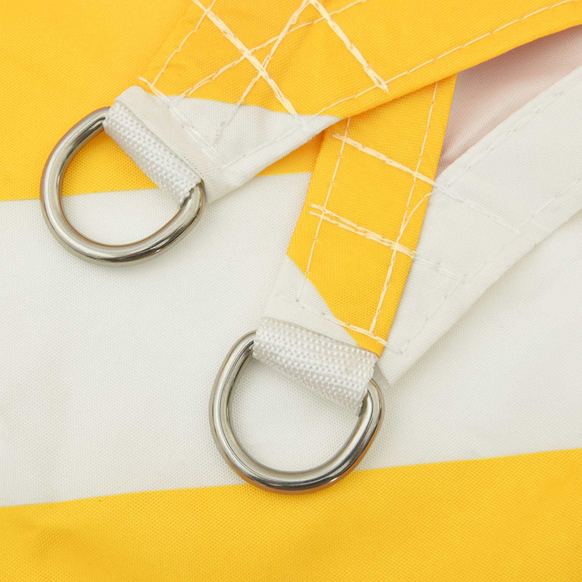 Solskygge sejl Gul og Hvid 2 x 4,5 m 100% polyester Oxford