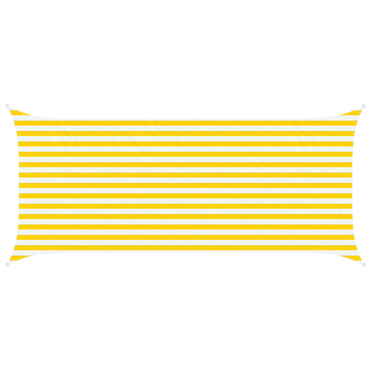 Solskygge sejl Gul og Hvid 2 x 4,5 m 100% polyester Oxford