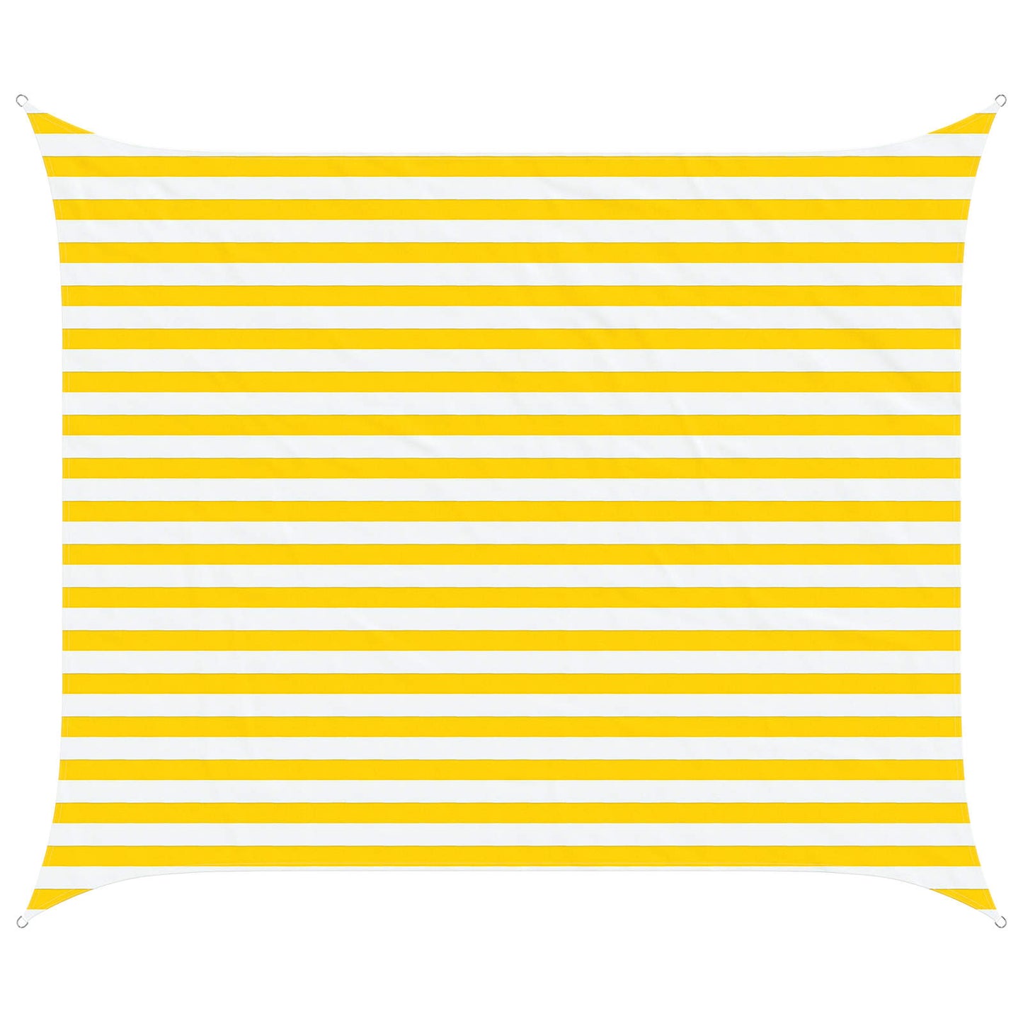 Solskygge sejl Gul og Hvid 2,5 x 3 m 100% polyester Oxford