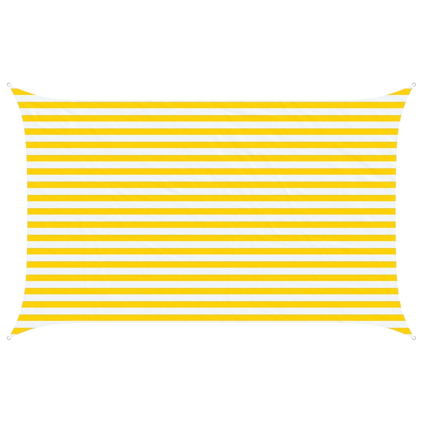 Solskygge sejl Gul og Hvid 2,5 x 4 m 100% polyester Oxford