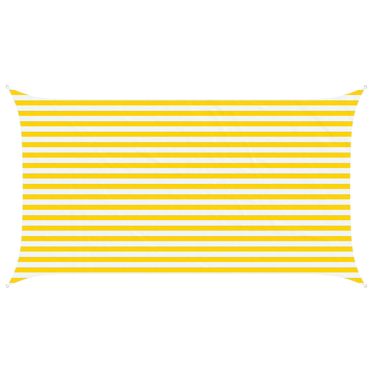 Solskygge sejl Gul og Hvid 2,5 x 4,5 m 100% polyester Oxford