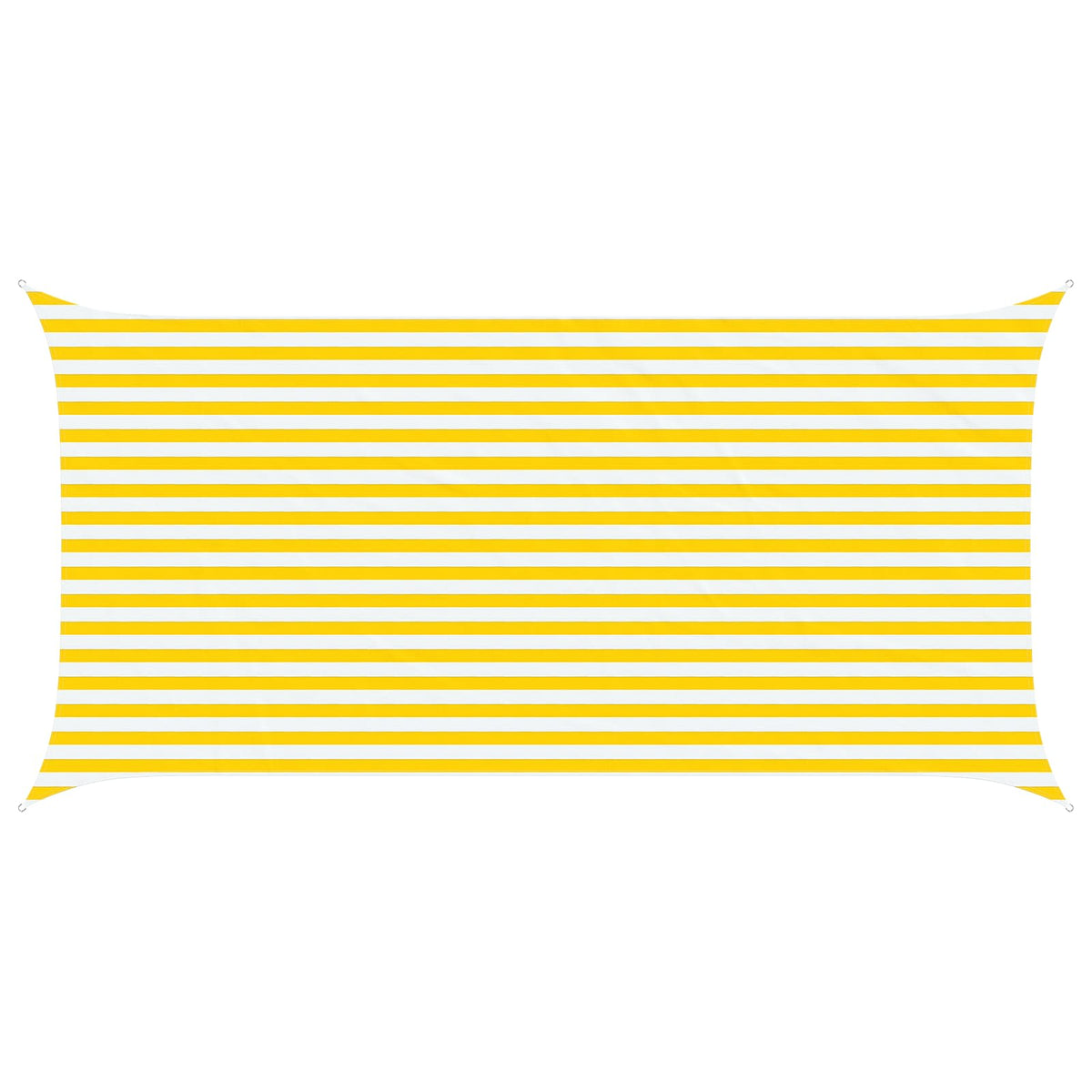 Solskygge sejl Gul og Hvid 2,5 x 5 m 100% polyester Oxford