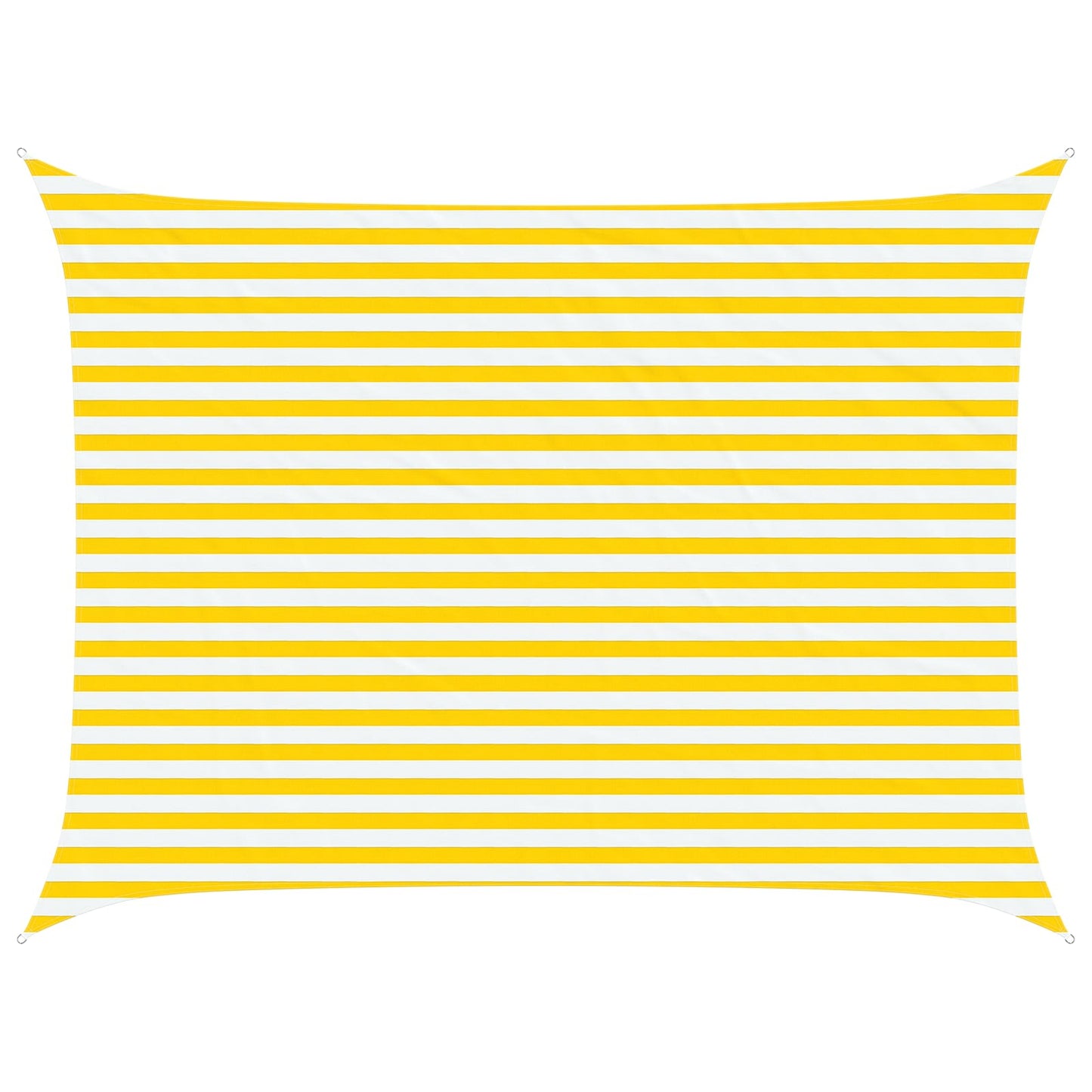 Solskygge sejl Gul og Hvid 3 x 4 m 100% polyester Oxford