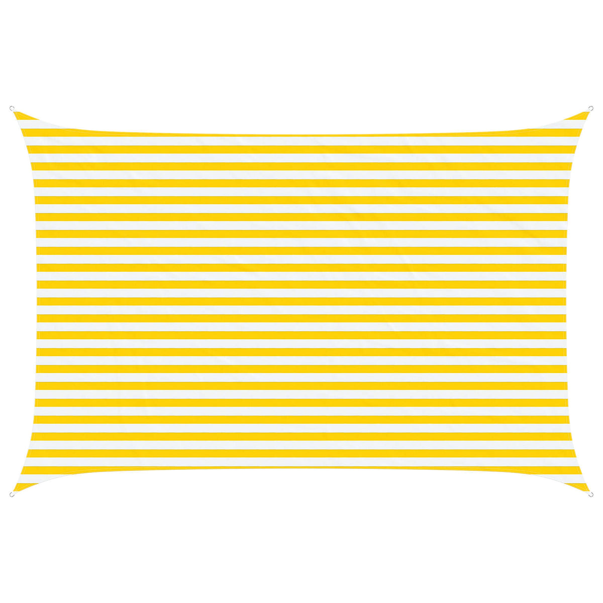 Solskygge sejl Gul og Hvid 4,5 × 3 m 100% polyester Oxford
