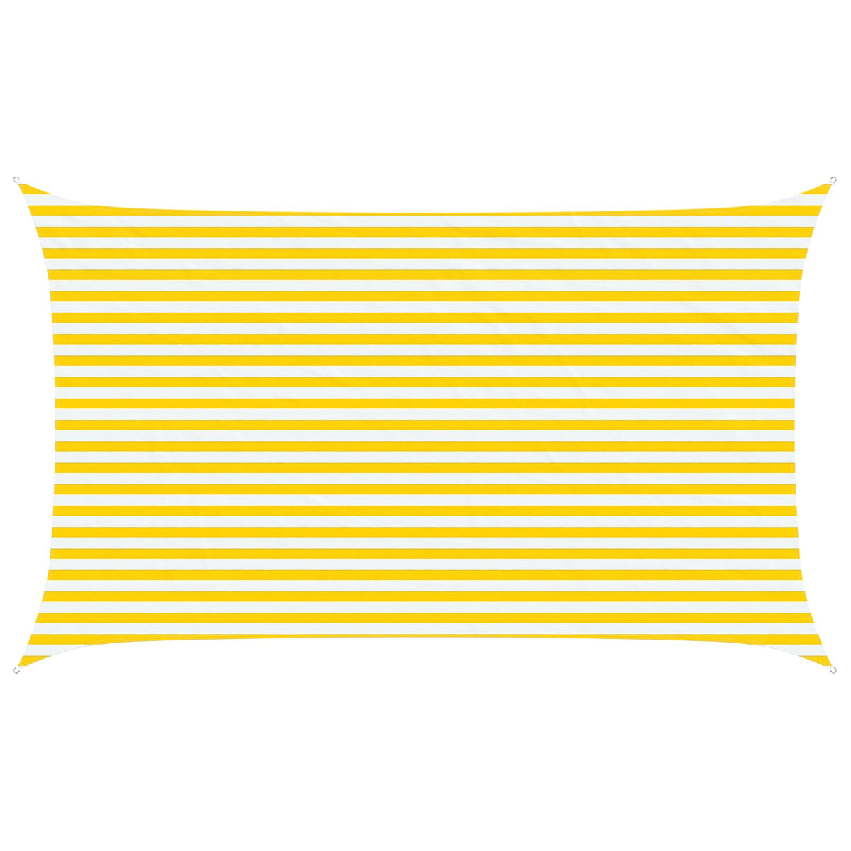 Solskygge sejl Gul og Hvid 5 x 3 m 100% polyester Oxford