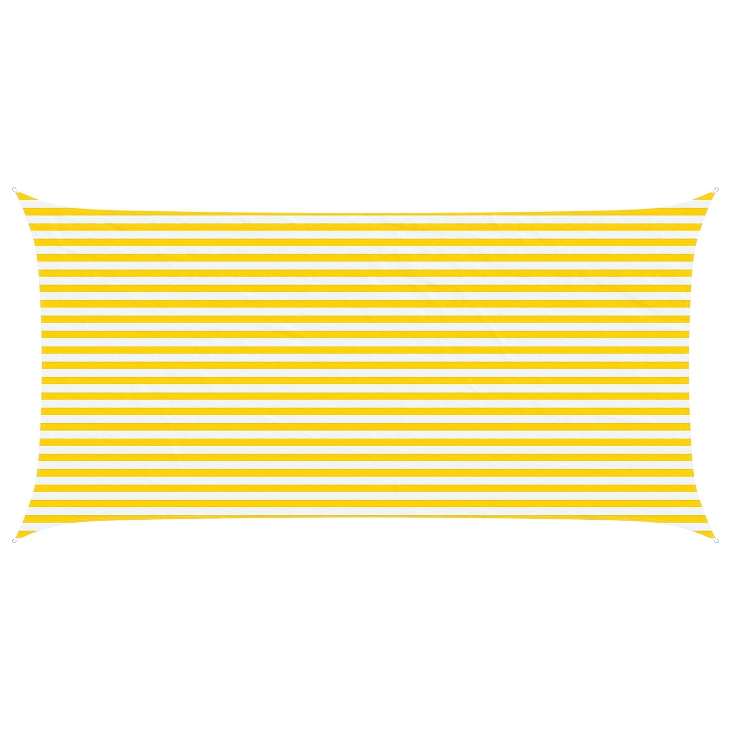 Solskygge sejl Gul og Hvid 3 x 6 m 100% polyester Oxford