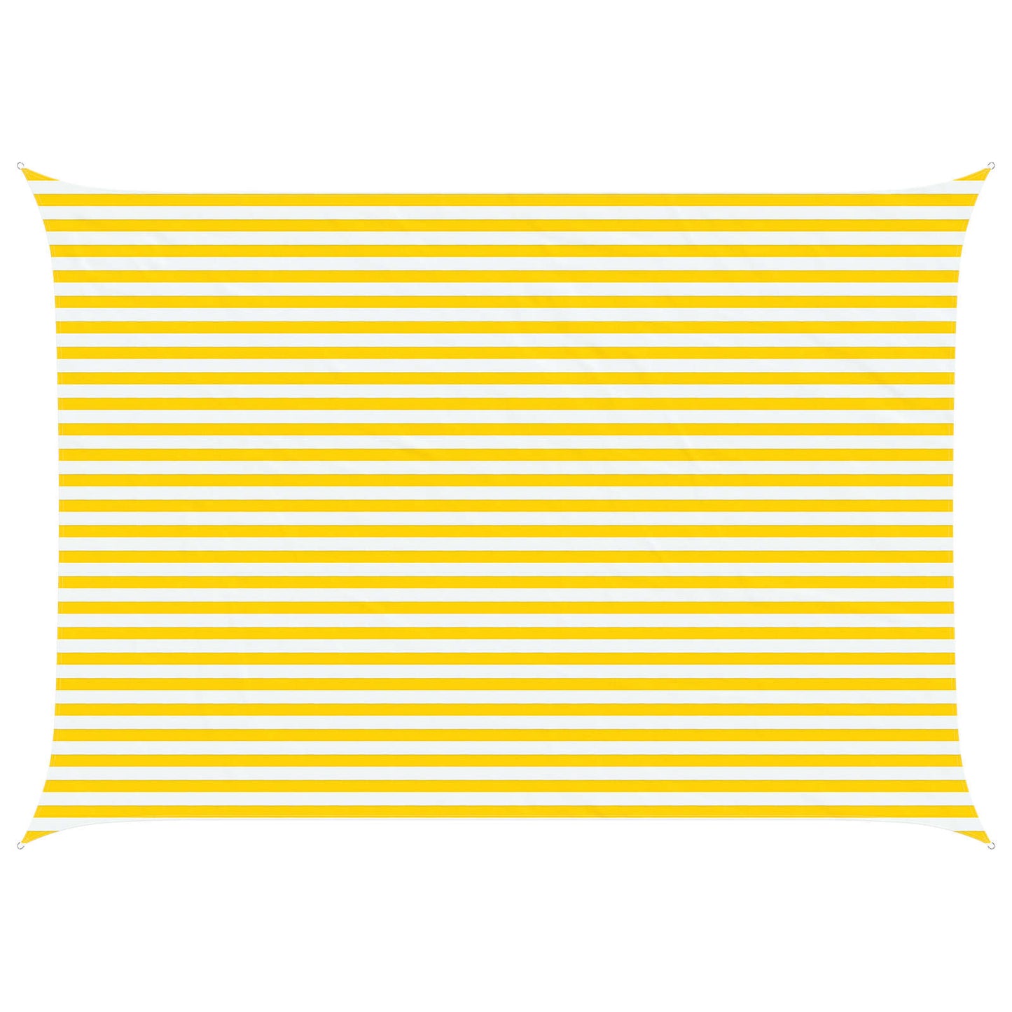 Solskygge sejl Gul og Hvid 3,5 x 5 m 100% polyester Oxford