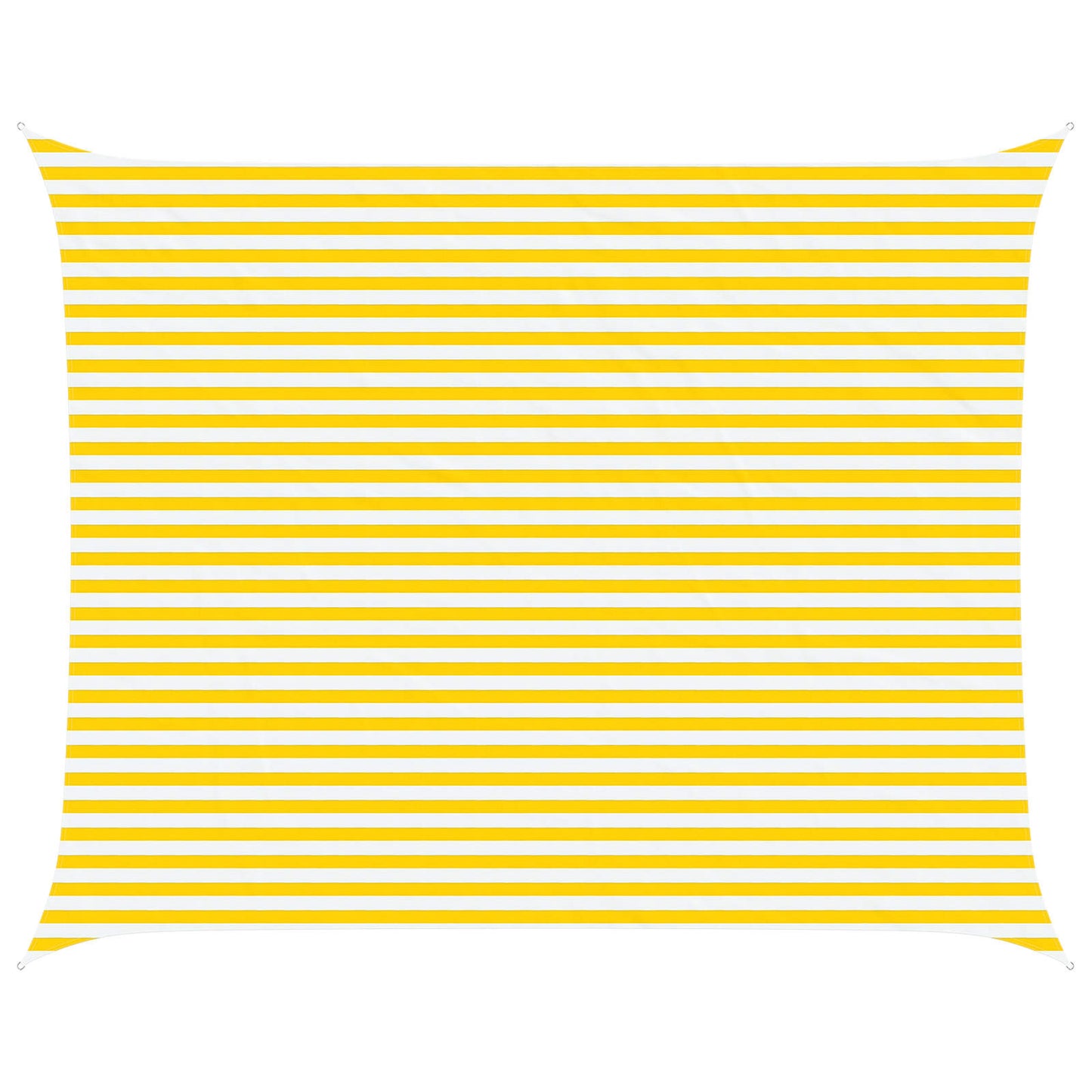 Solskygge sejl Gul og Hvid 4 x 5 m 100% polyester Oxford