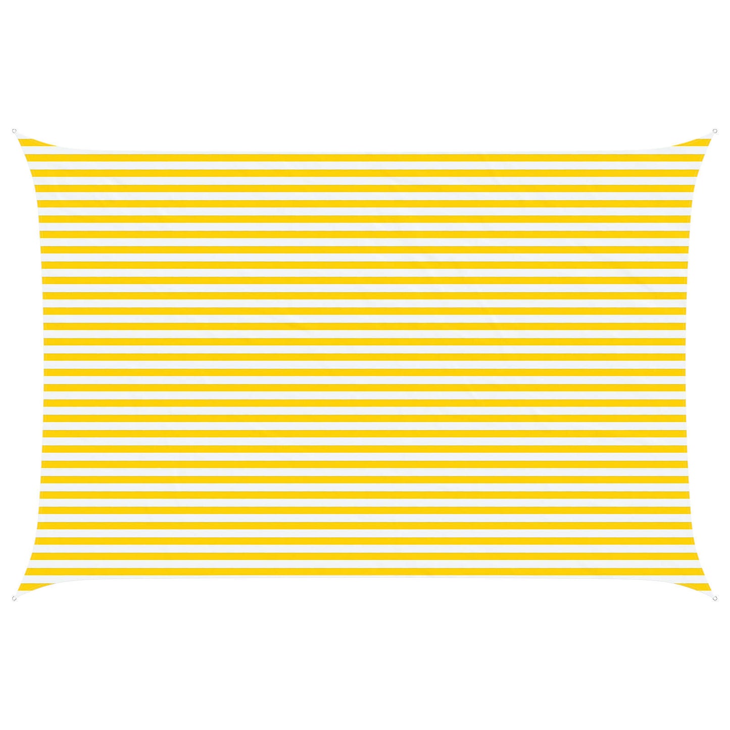 Solskygge sejl Gul og Hvid 4 x 6 m 100% polyester Oxford