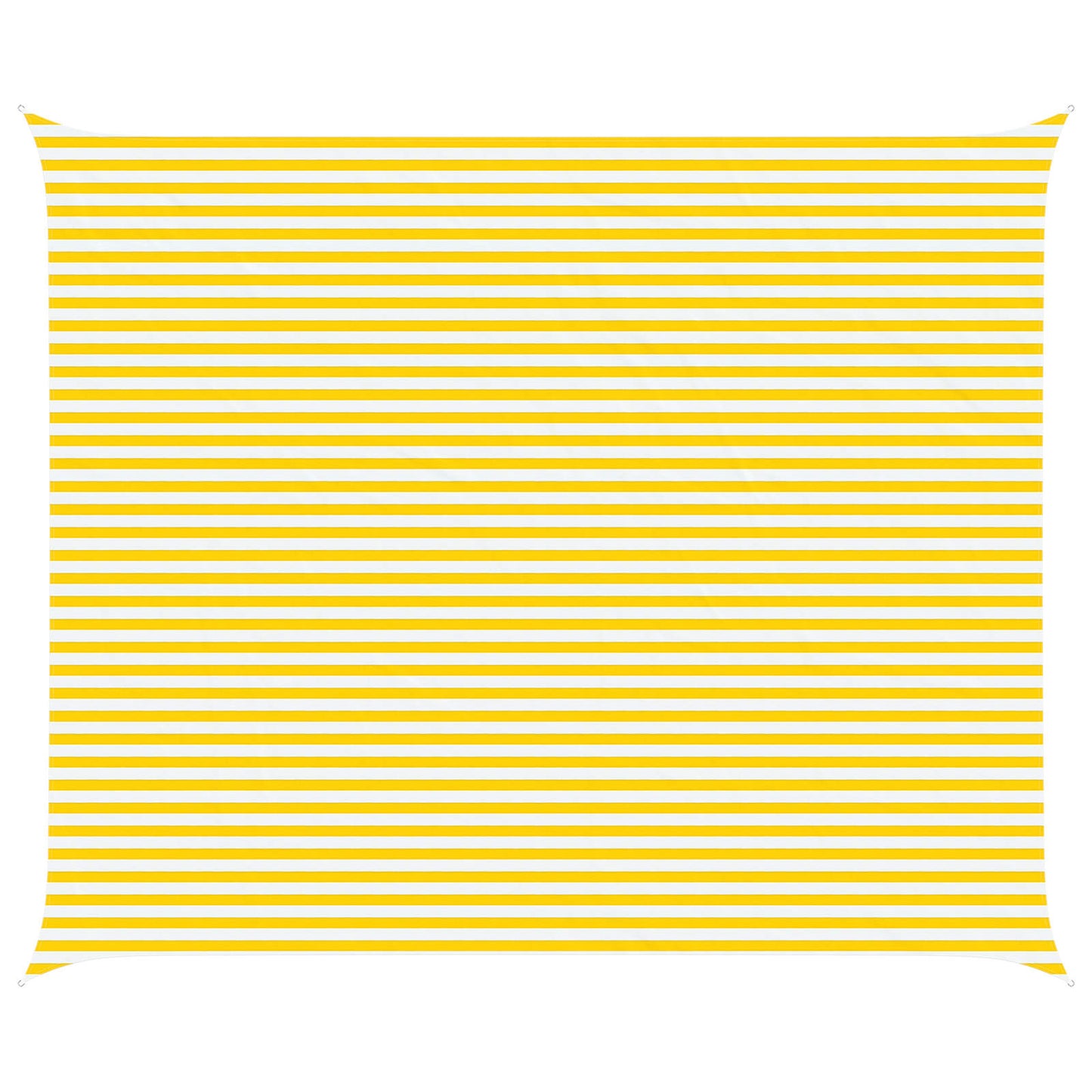 Solskygge sejl Gul og Hvid 6 x 5 m 100% polyester Oxford
